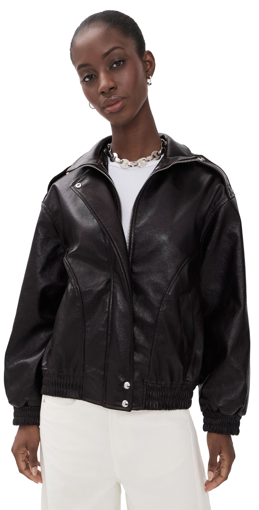 BLANKNYC Hot Brew Bomber Jacket Brown XS