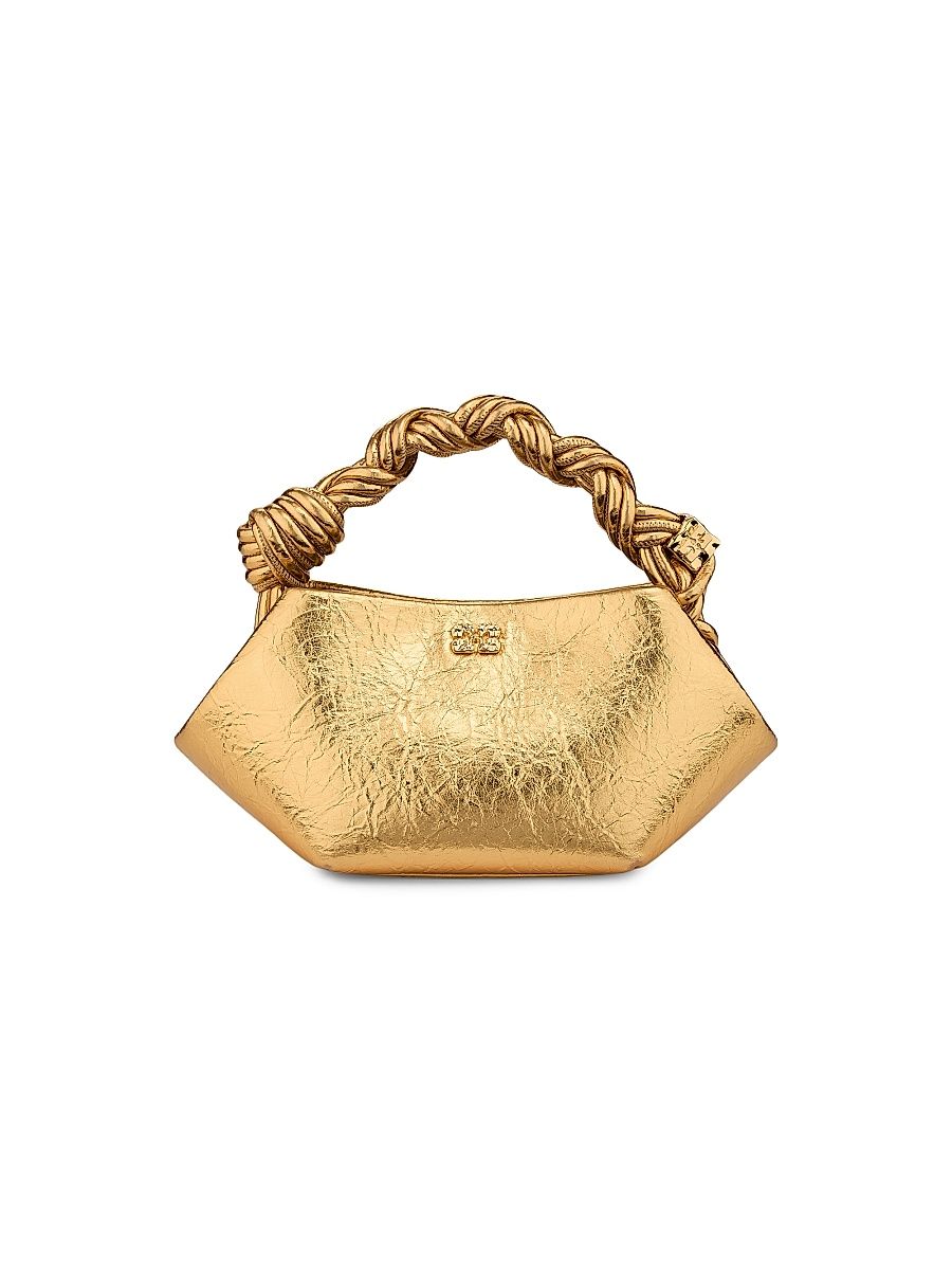 Women's Mini Bou Mini Crushed Top Handle Bag - Gold