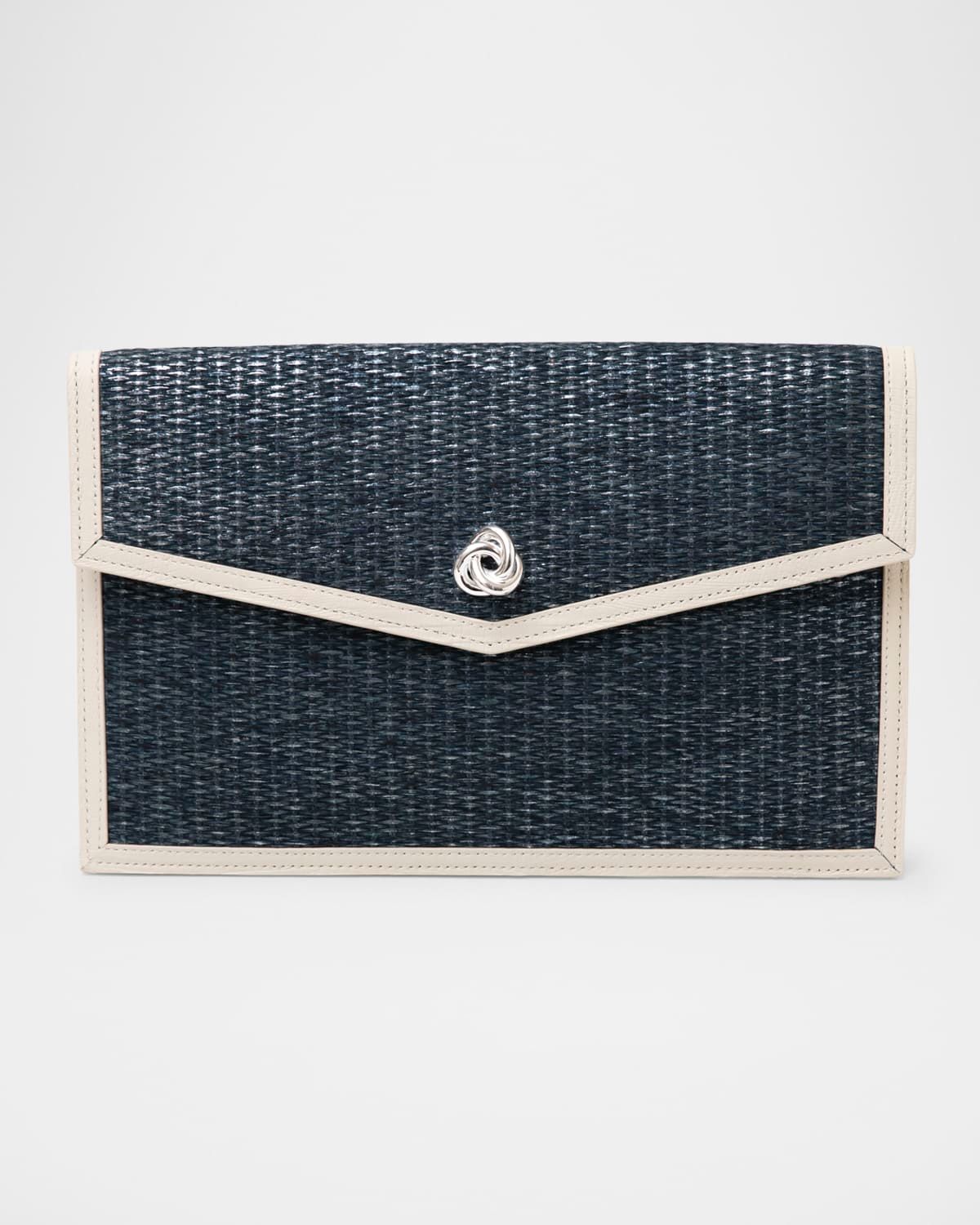 Brick Envelope Woven Clutch Bag