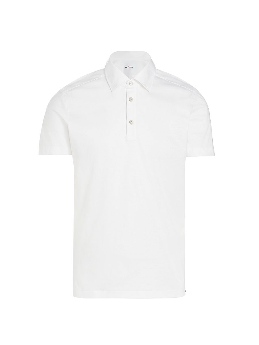 Men's Cotton Polo Shirt - White - Size XL