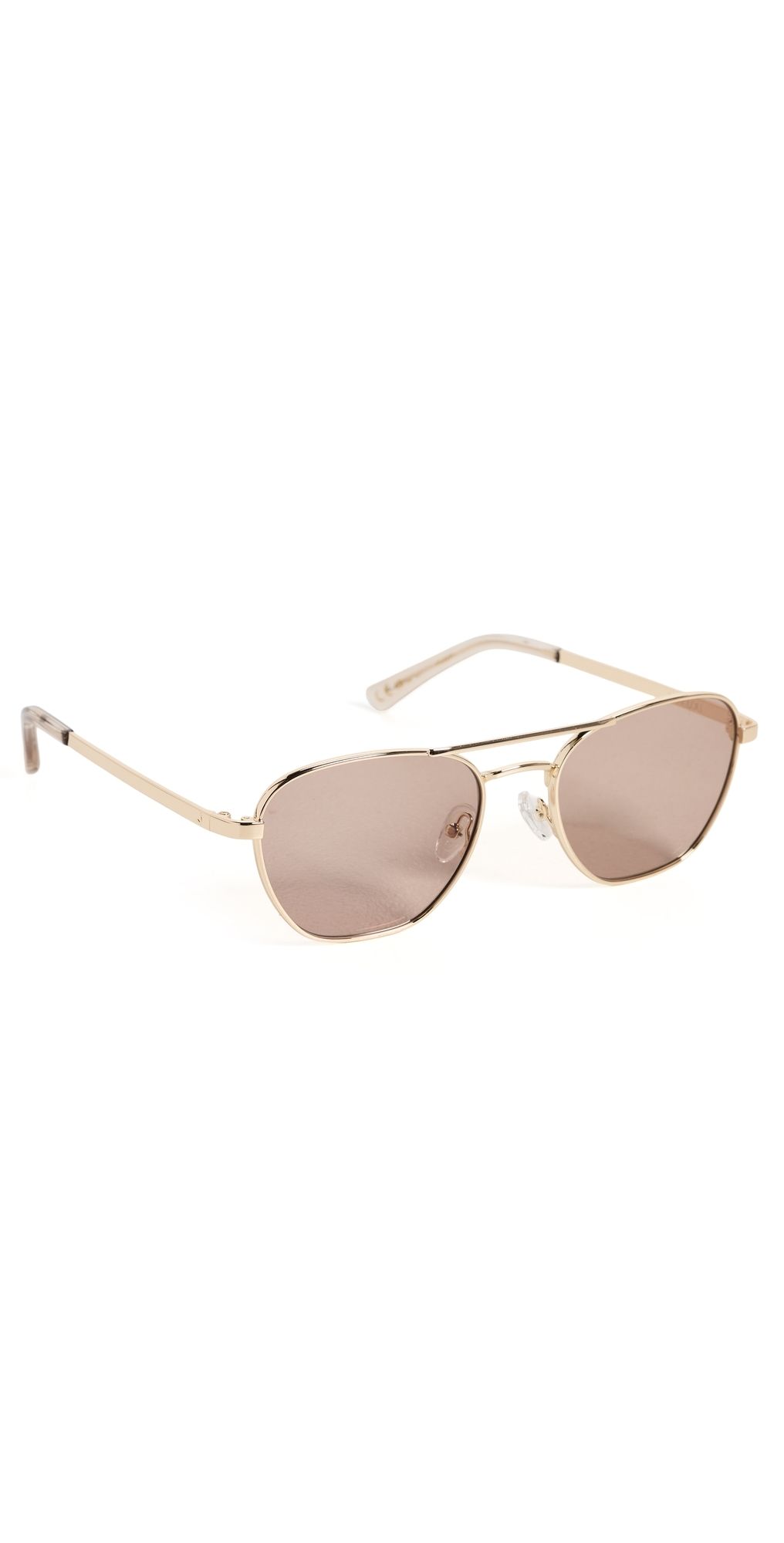 Luv Lou The Chloe Sunglasses Light Gold One Size
