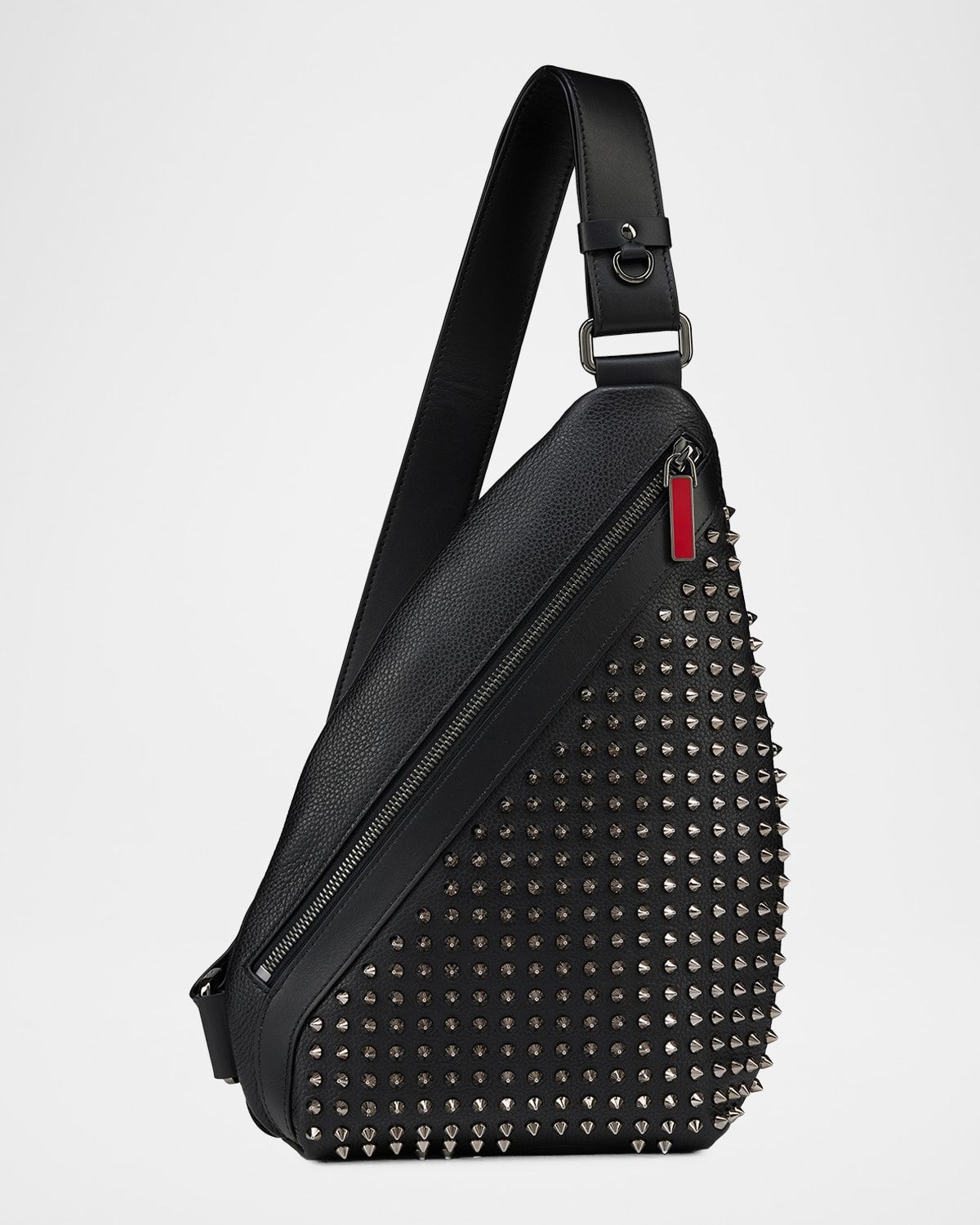 Men & apos;s Funky Leather Empire Spikes Sling Bag
