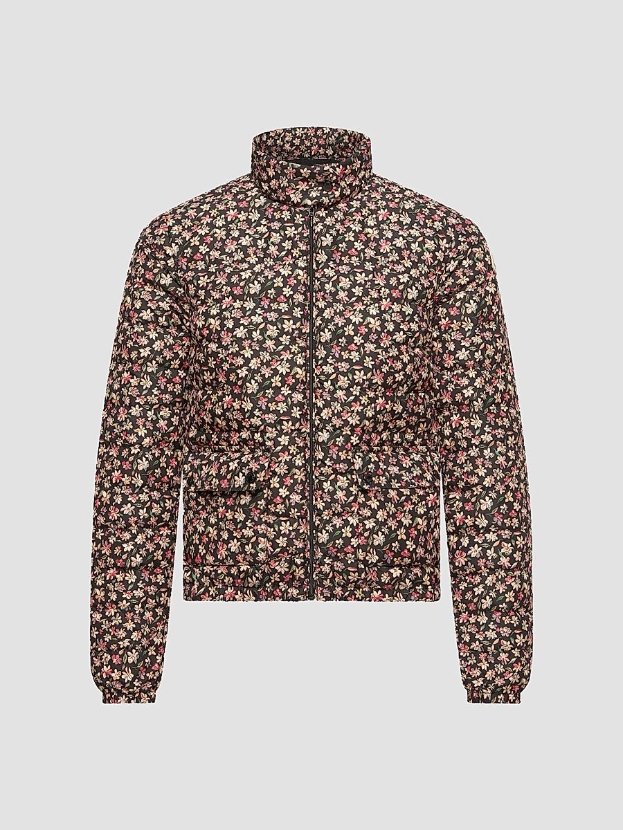 Women's Florlans Puffer Coat - Brown Multi - Size XS