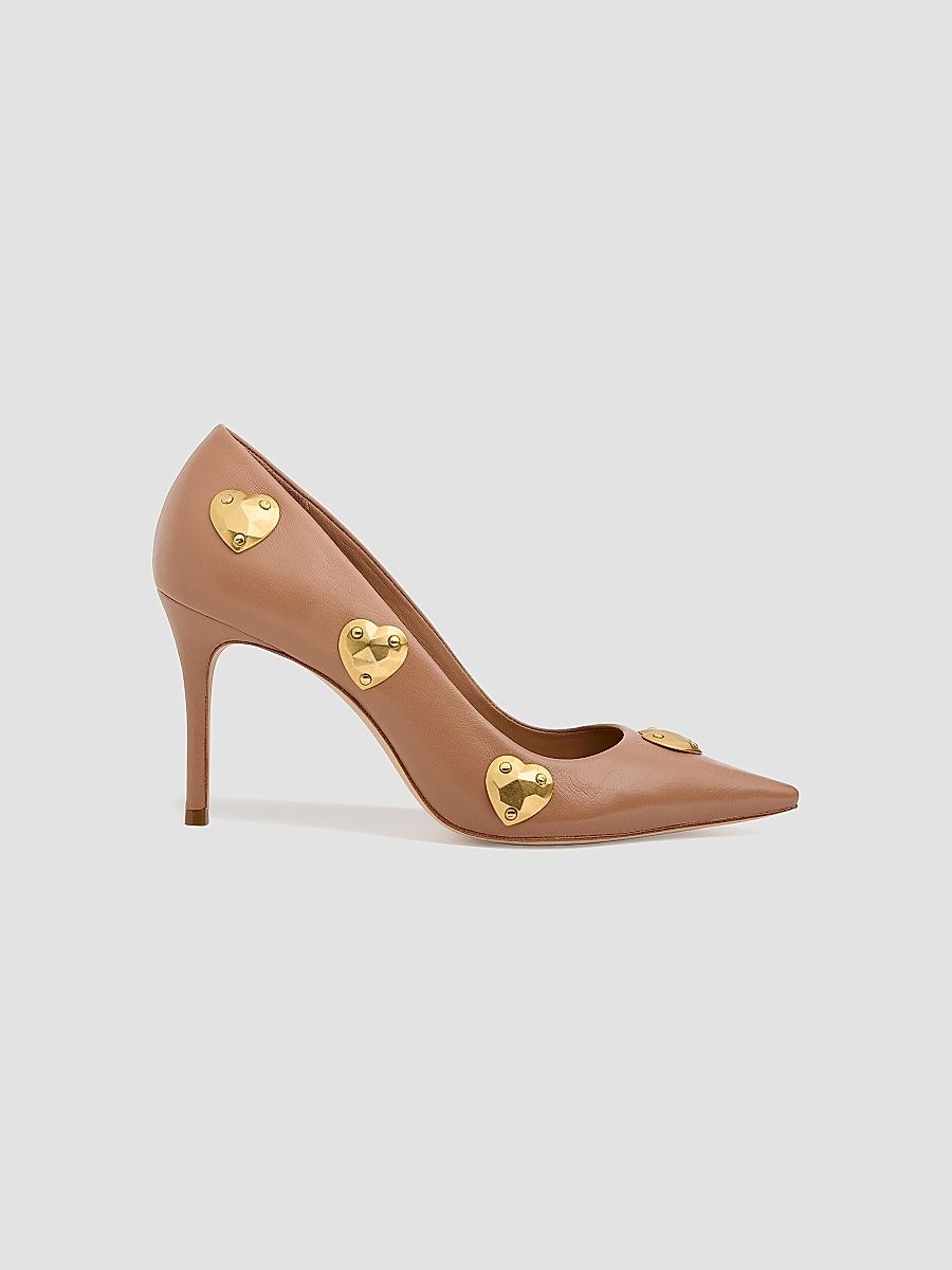 Women's Luna 85MM Embellished Leather Pumps - Light Russet Gold - Size 9
