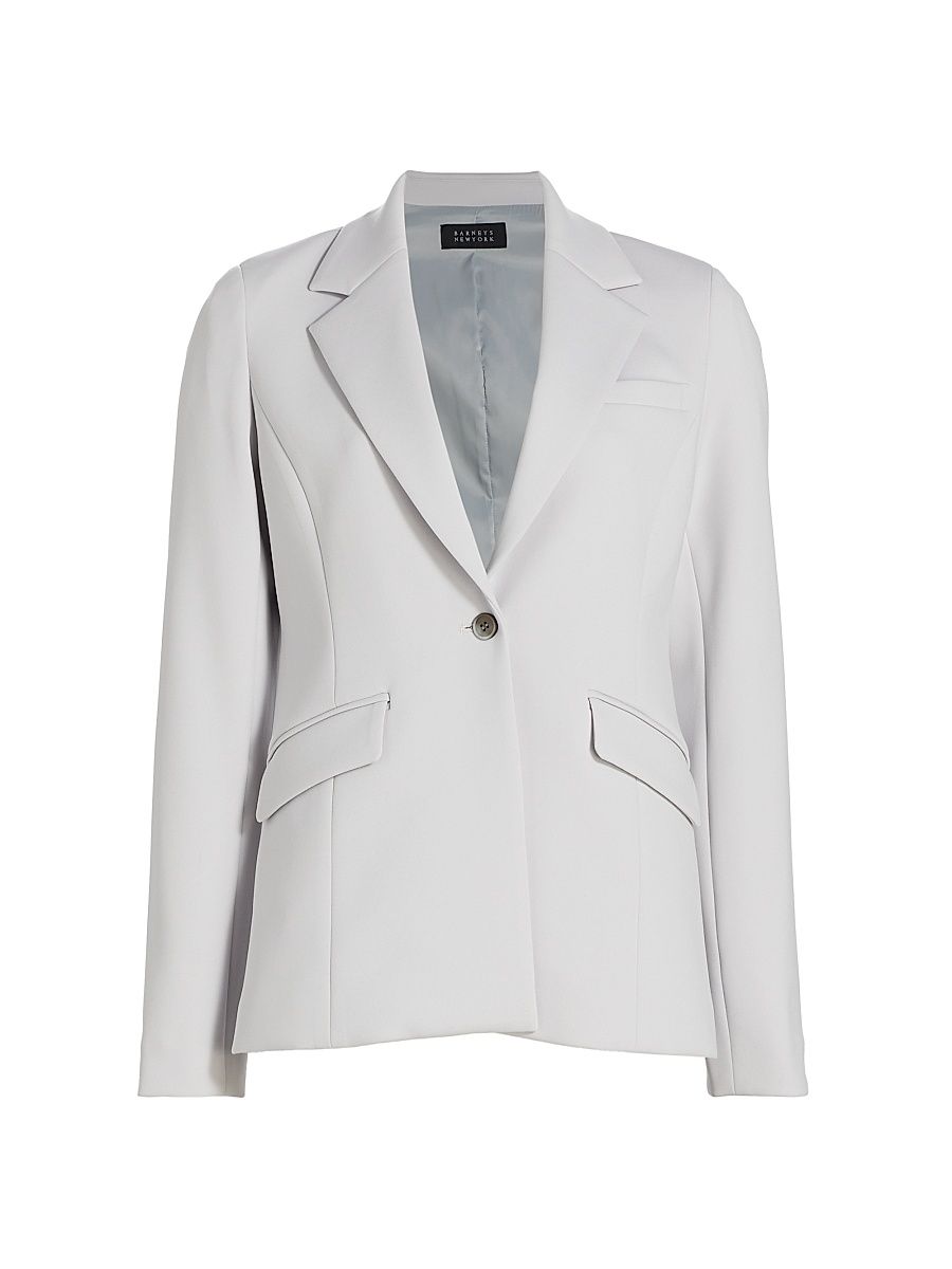 Women's Scuba Blazer - Light Grey - Size Large