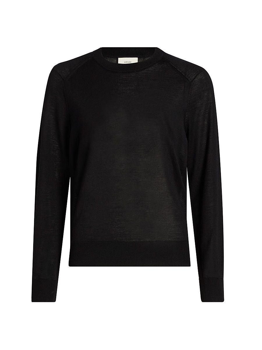 Women's Ditto Fine Crewneck Sweater - Black - Size XL
