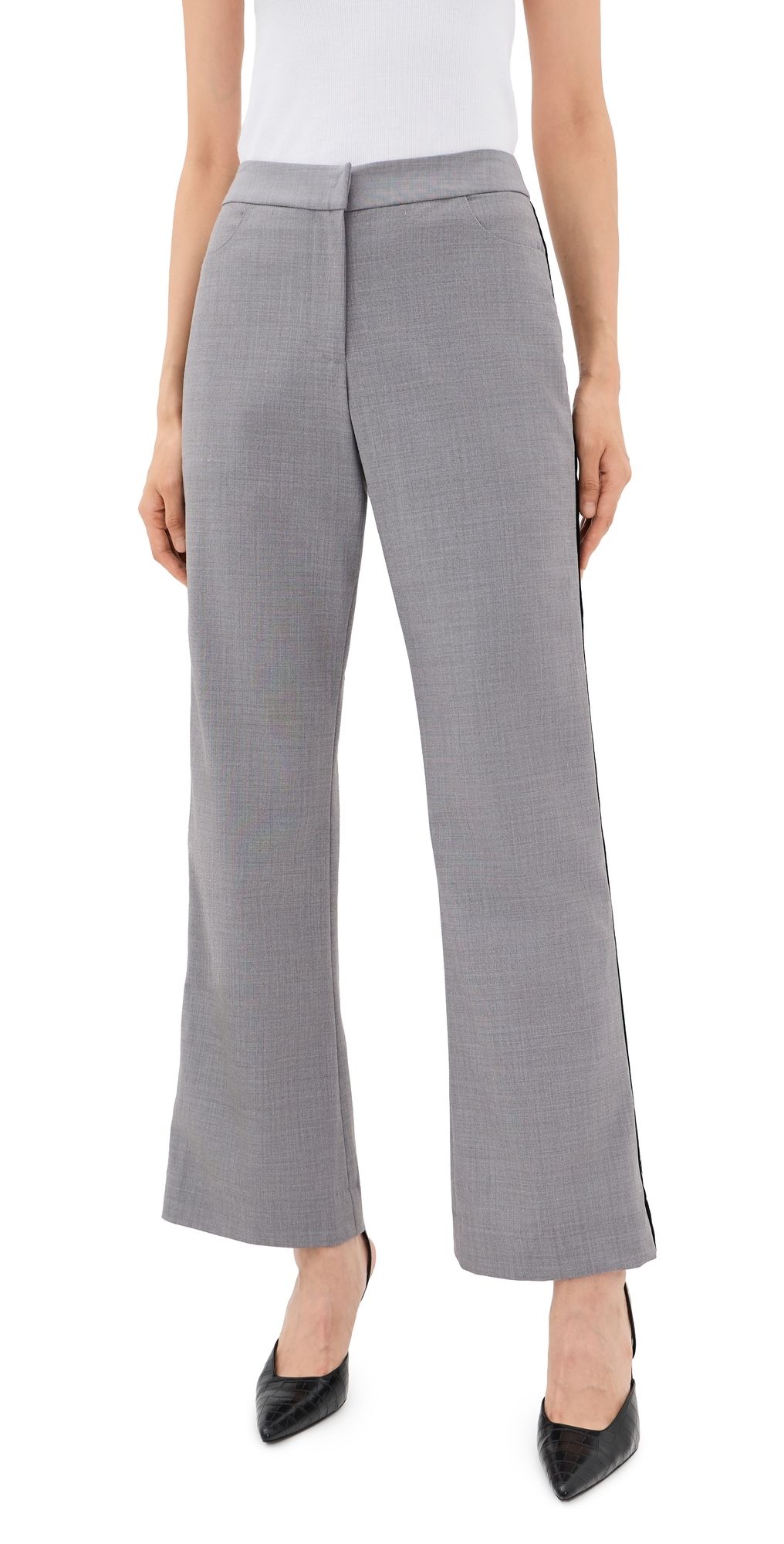 Rosie Assoulin Tuxedo Pizzants Pants Light Grey 0