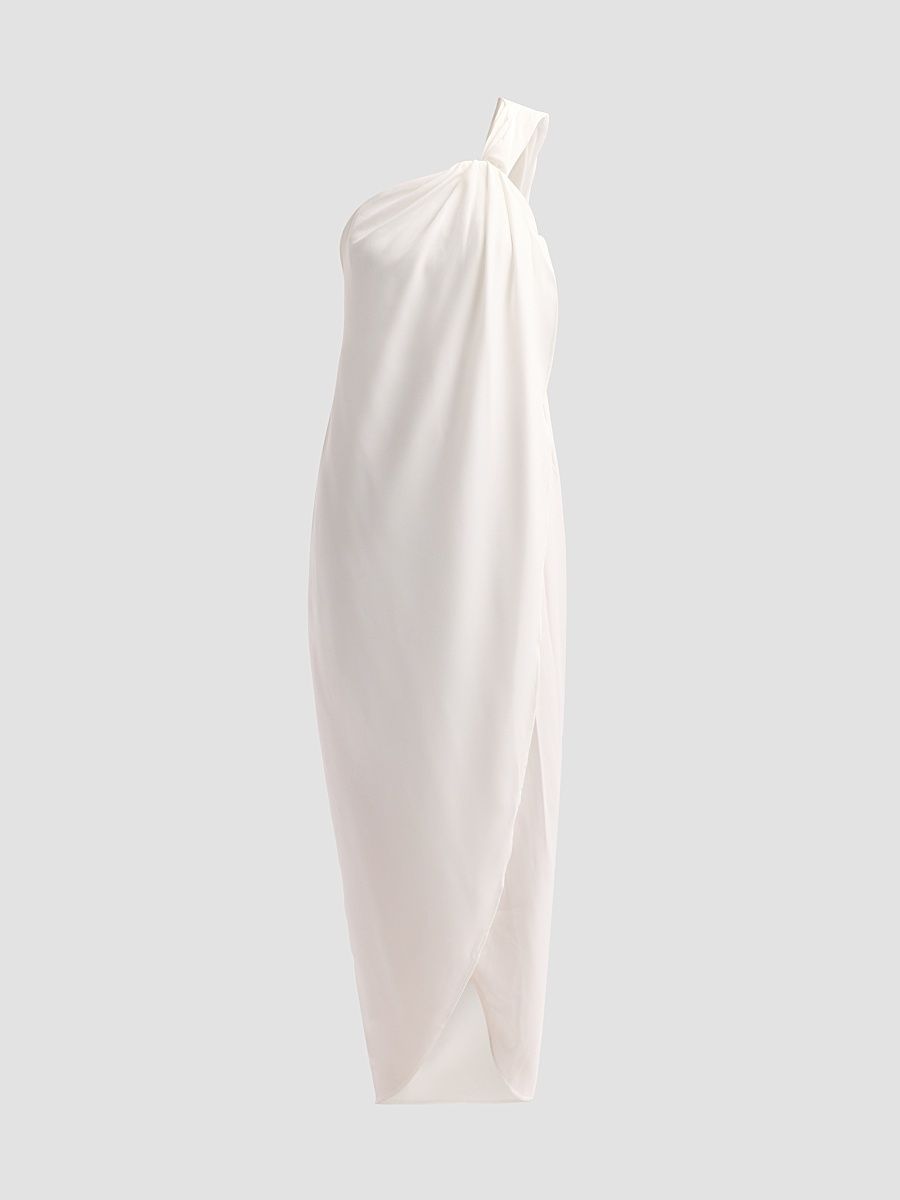 Women's Xaden Knotted One-Shoulder Maxi Dress - White - Size XS