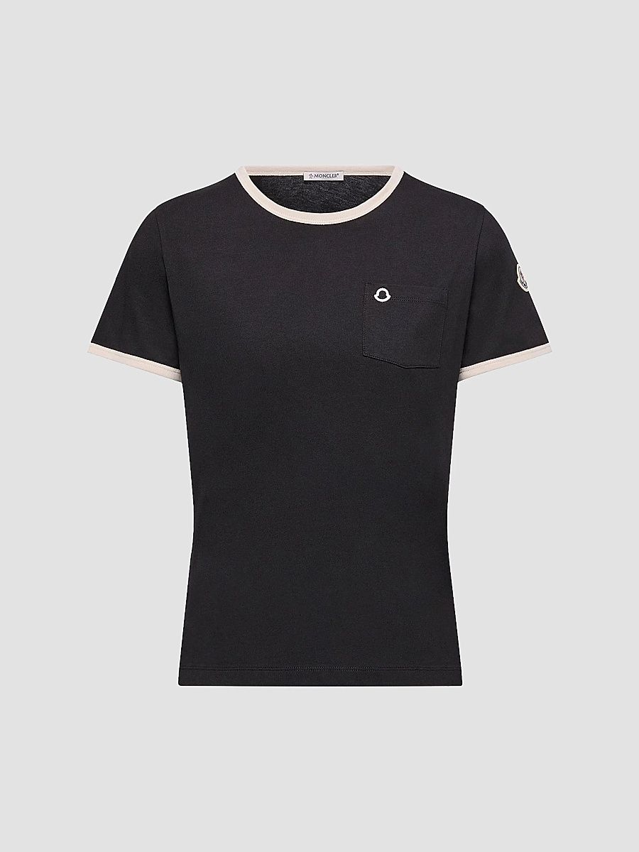 Moncler Women's Crew Neck in Cotton - Black - Size Medium