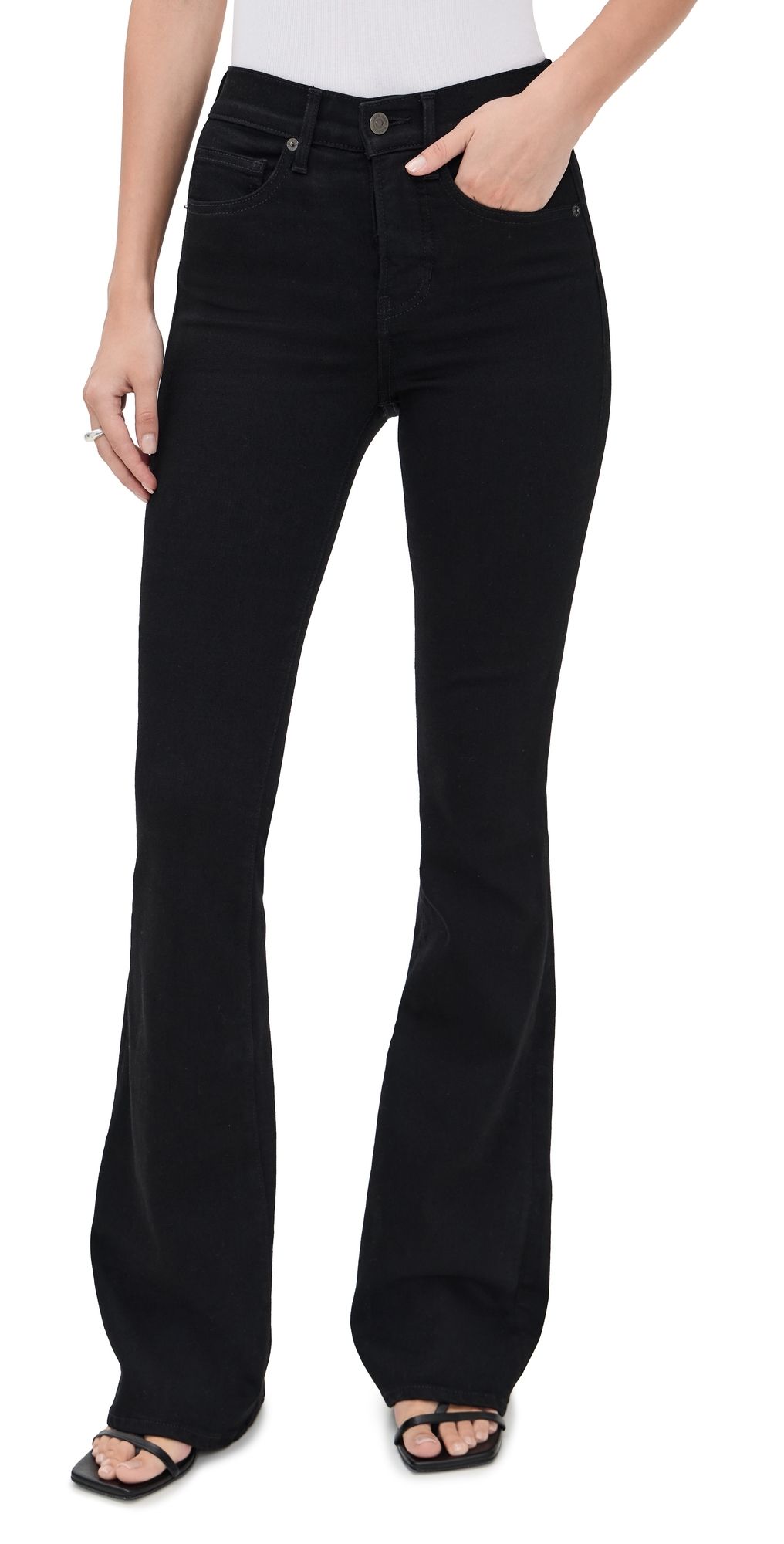 Veronica Beard Jean Beverly Flare Skinny Jeans Onyx 24