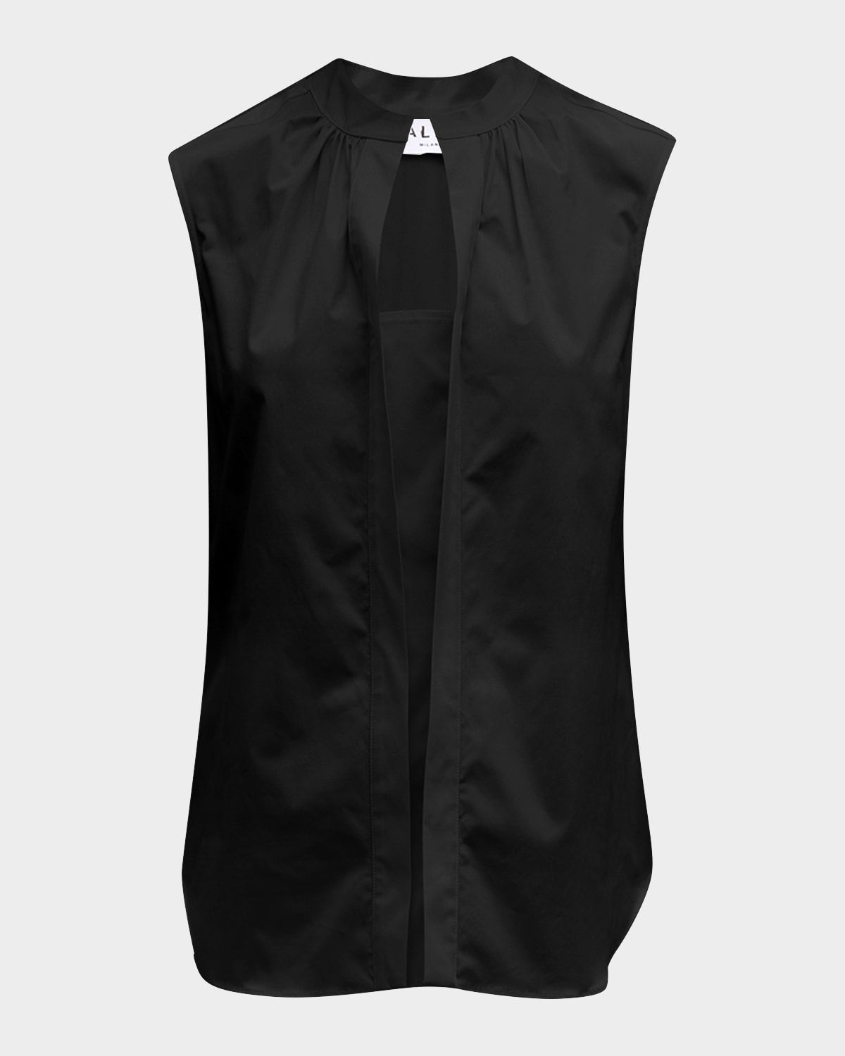 Olympia Sleeveless Cotton Poplin Blouse