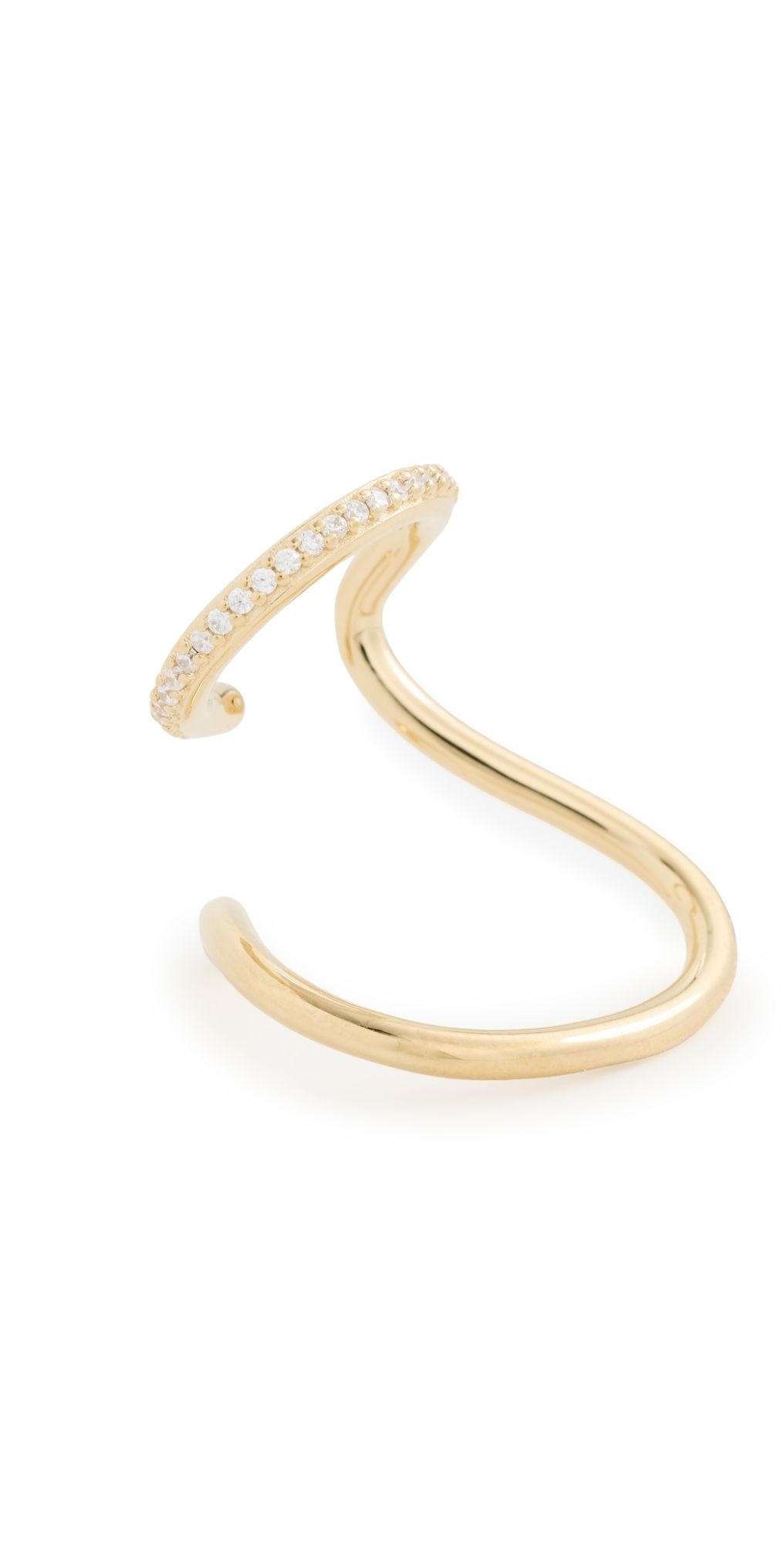 Otiumberg Pave Sonder Ear Cuff Gold One Size