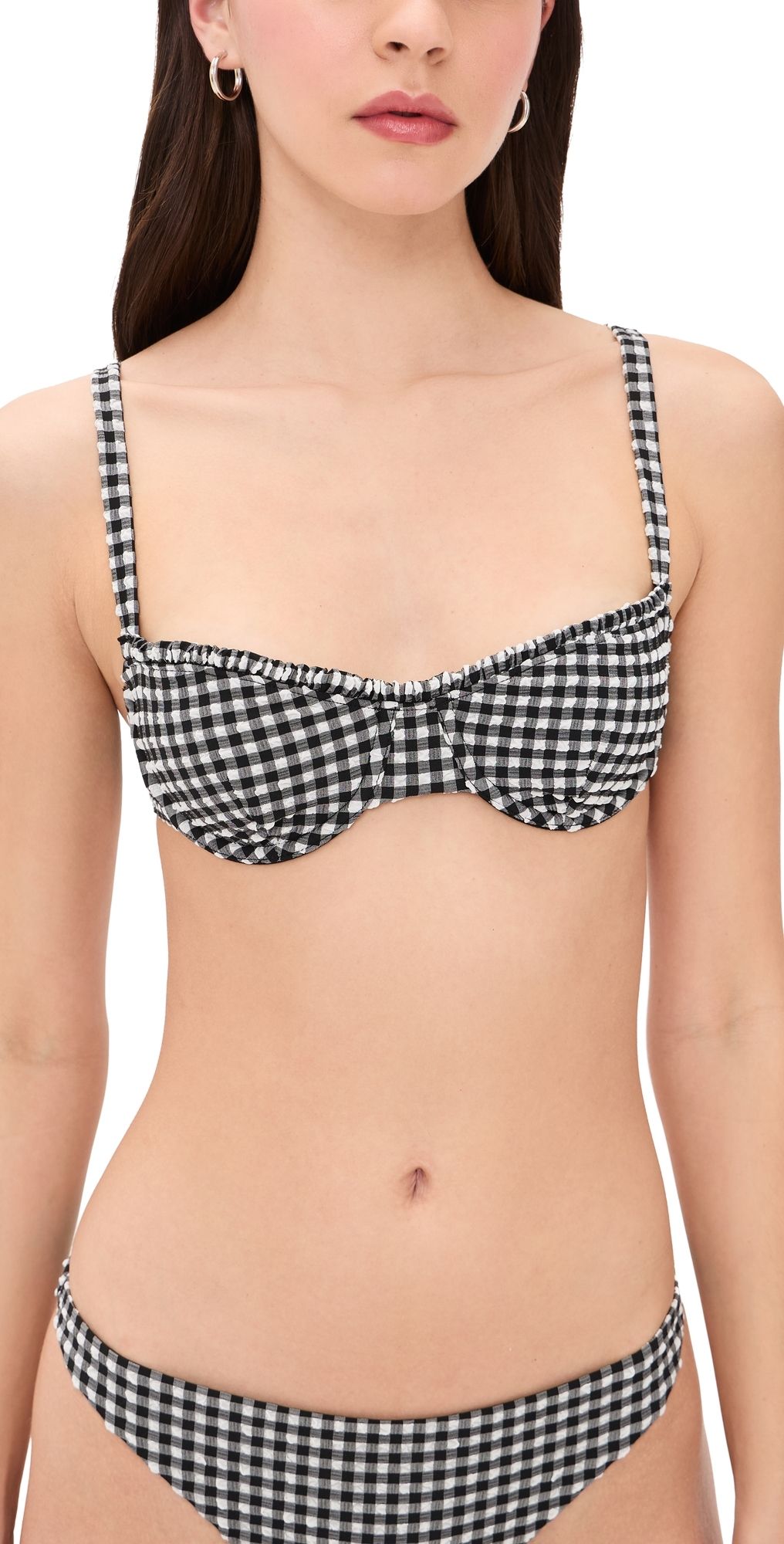 Onia Marilyn Bikini Top Black/White M