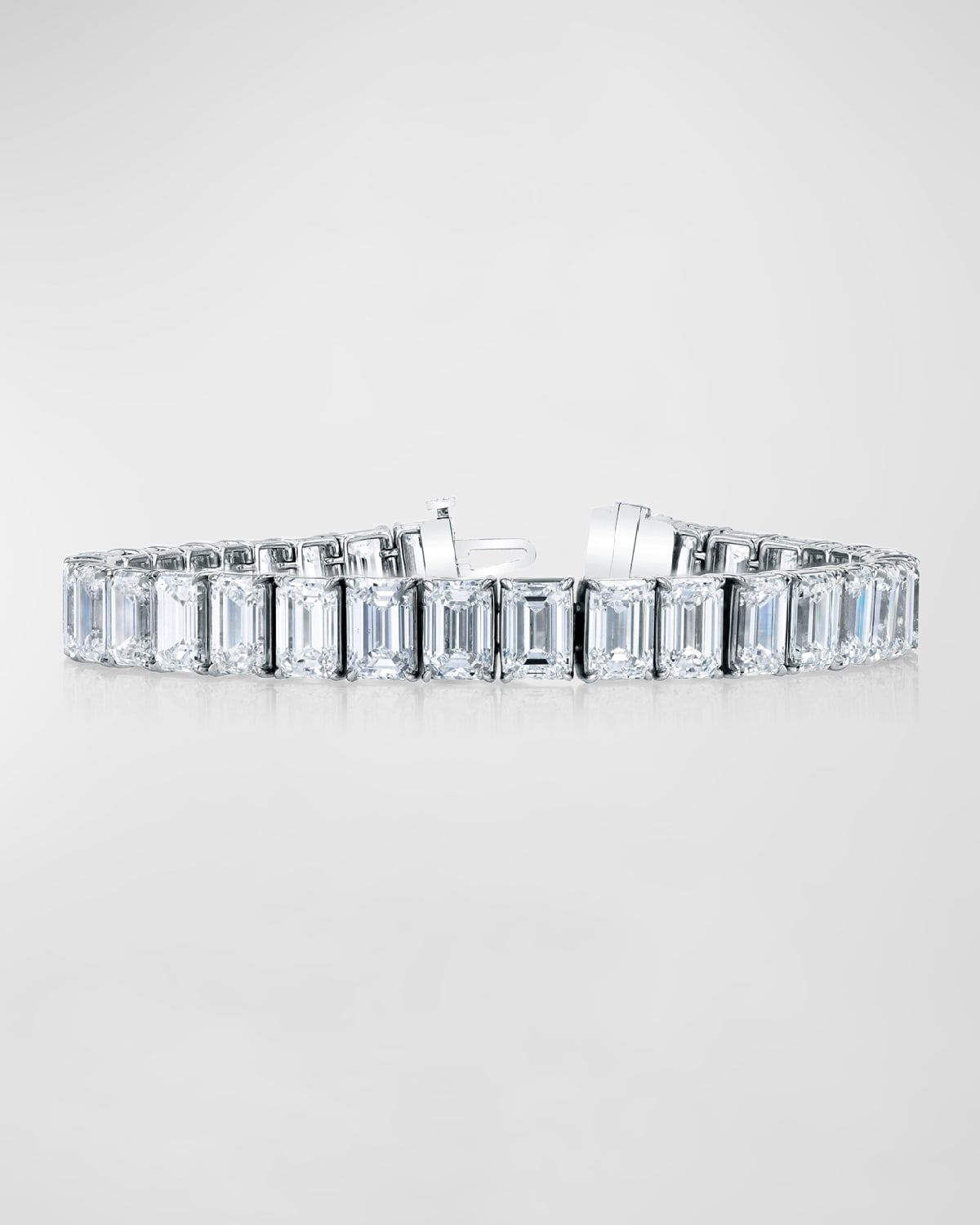Platinum North-South Prong-Set Diamond Tennis Bracelet