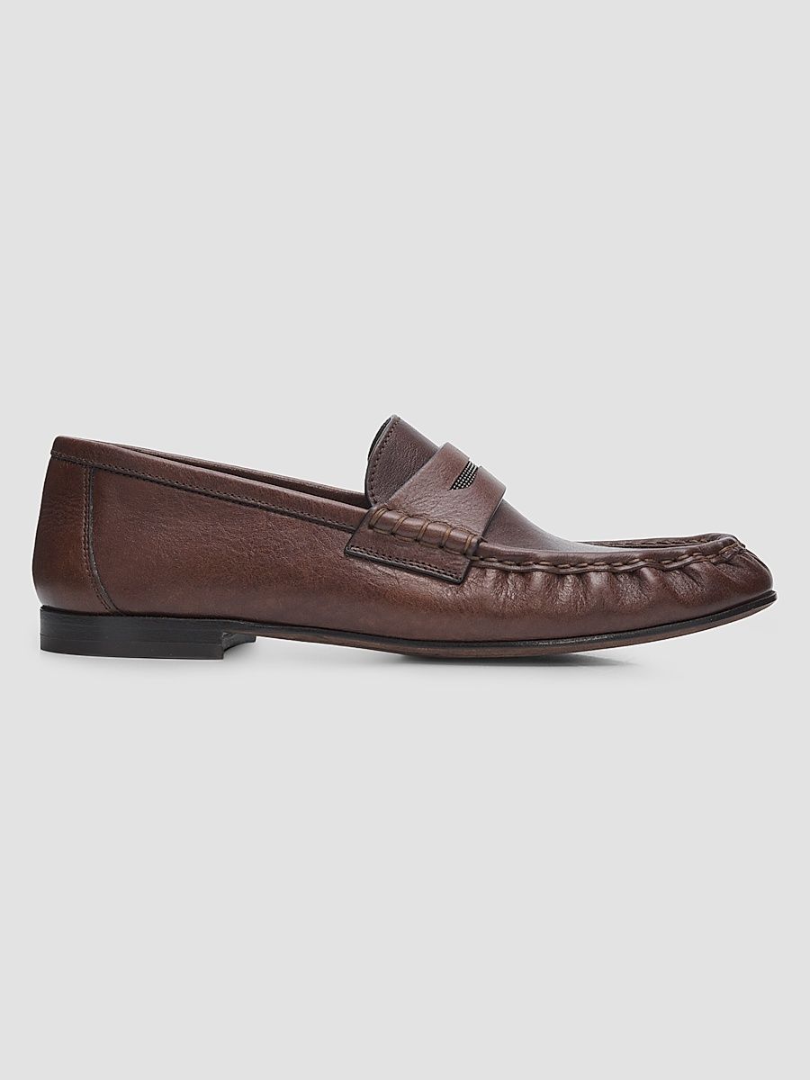 Women's Monili Leather Penny Loafers - Chocolate - Size 8