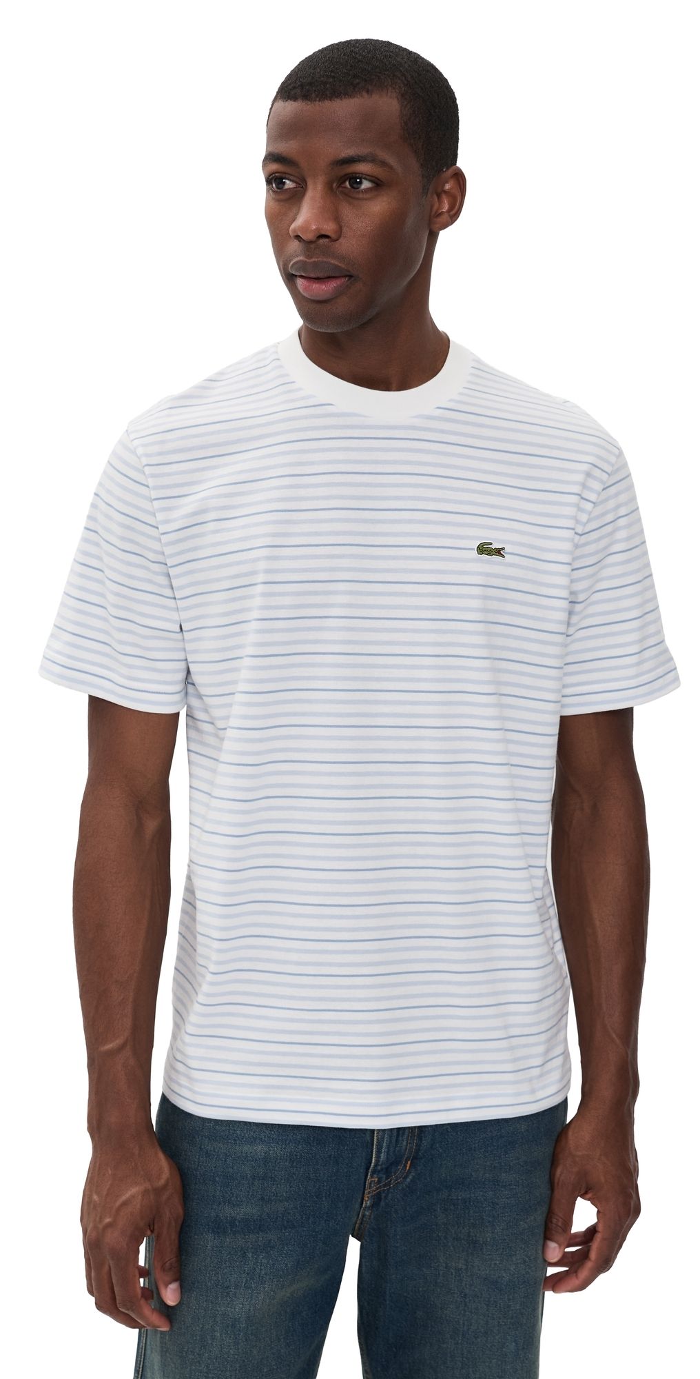 Lacoste Striped Tee Phoenix Blue/Flour XXL