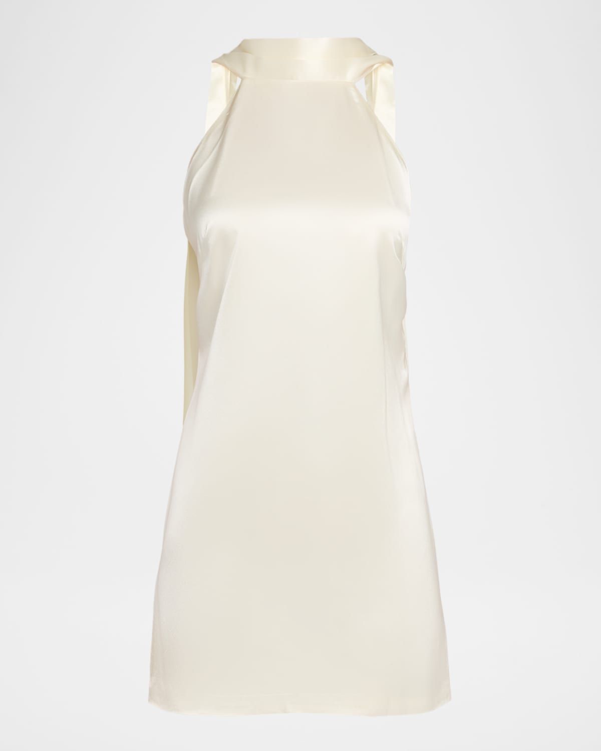 Lita Draped Satin Mini Dress