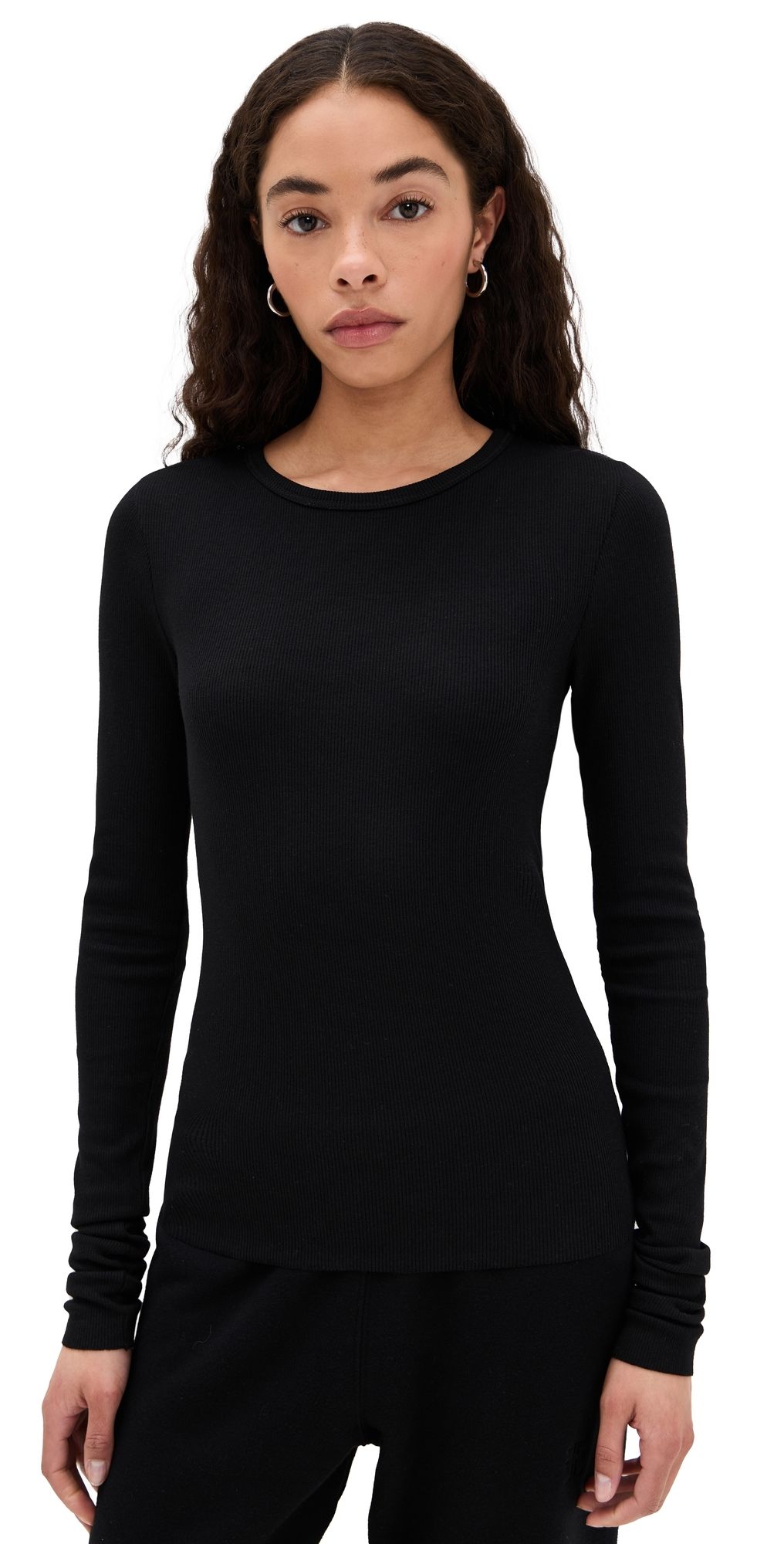 Éterne Long Sleeve Fitted Top Black L