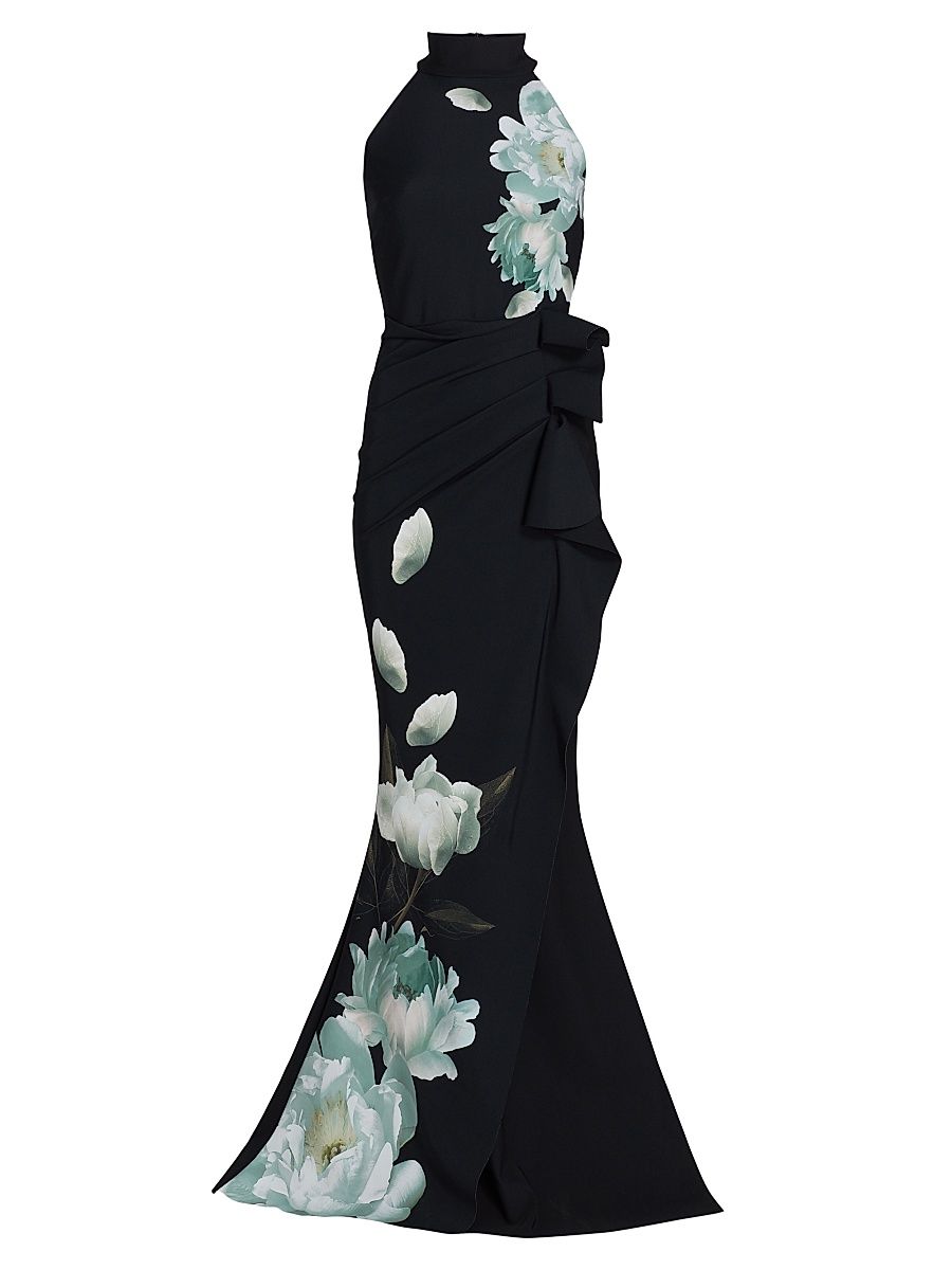 Women's Gudrum Floral Trumpet Gown - Cher White - Size 10