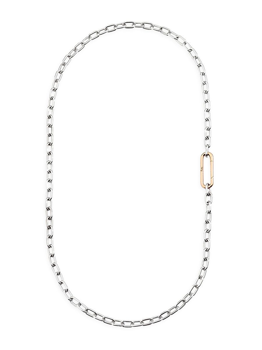 Women's Iconica 18K Rose & White Gold Chain Necklace - White Gold