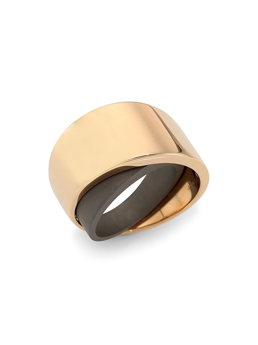 Women's Tourbillon 18K Rose Gold & Titanium Midi Ring - Rose Gold Titanium - Size 6