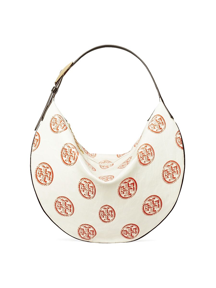 Women's T Monogram Balloon Shoulder Bag - White And Pepperoncini
