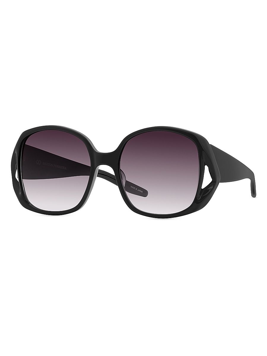 Women's Shade 56MM Round Sunglasses - Black