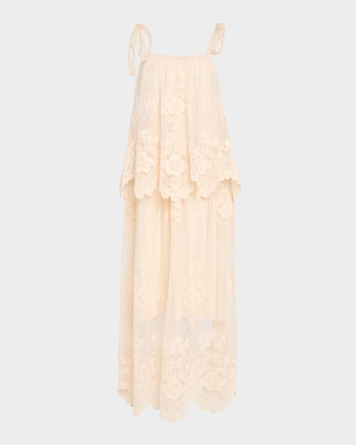 Hypnotic Tiered Lace Slip Dress