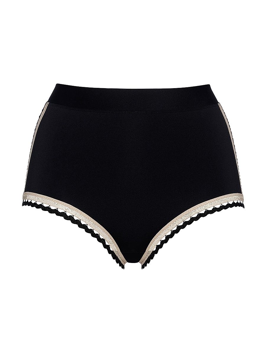 ERES Women's Tempo Jersey High-Waisted Briefs - Noir Rose Petale - Size 4