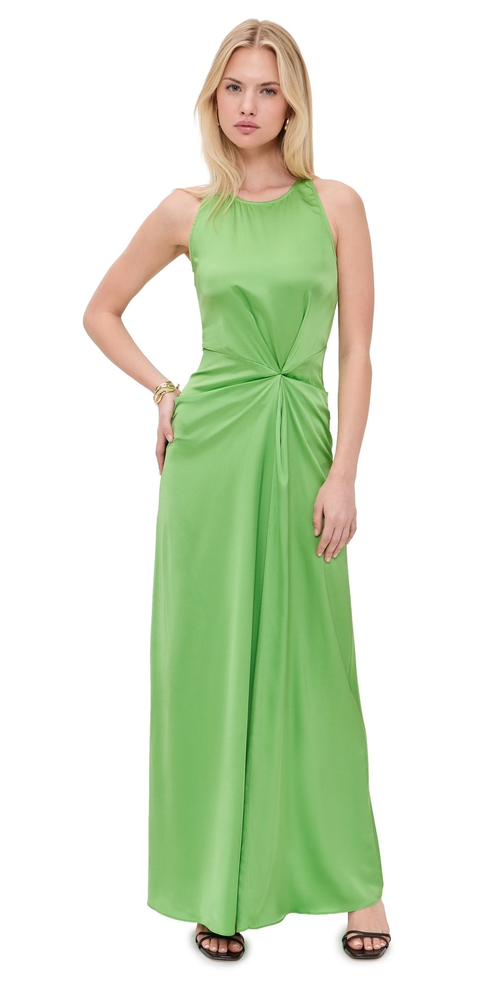 STAUD Jaelyn Silk Dress Sprout 14