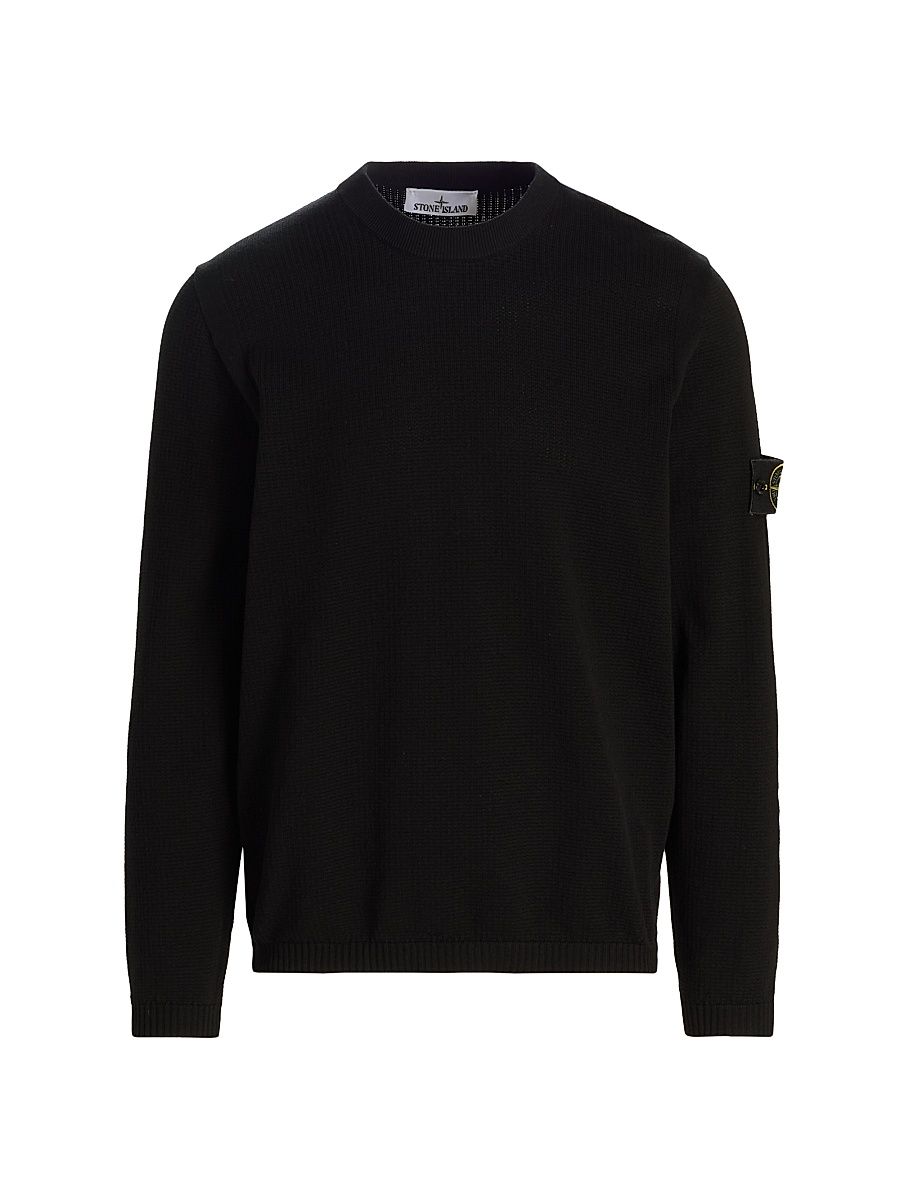 Men's Solid Cotton Sweatshirt - Black - Size Medium