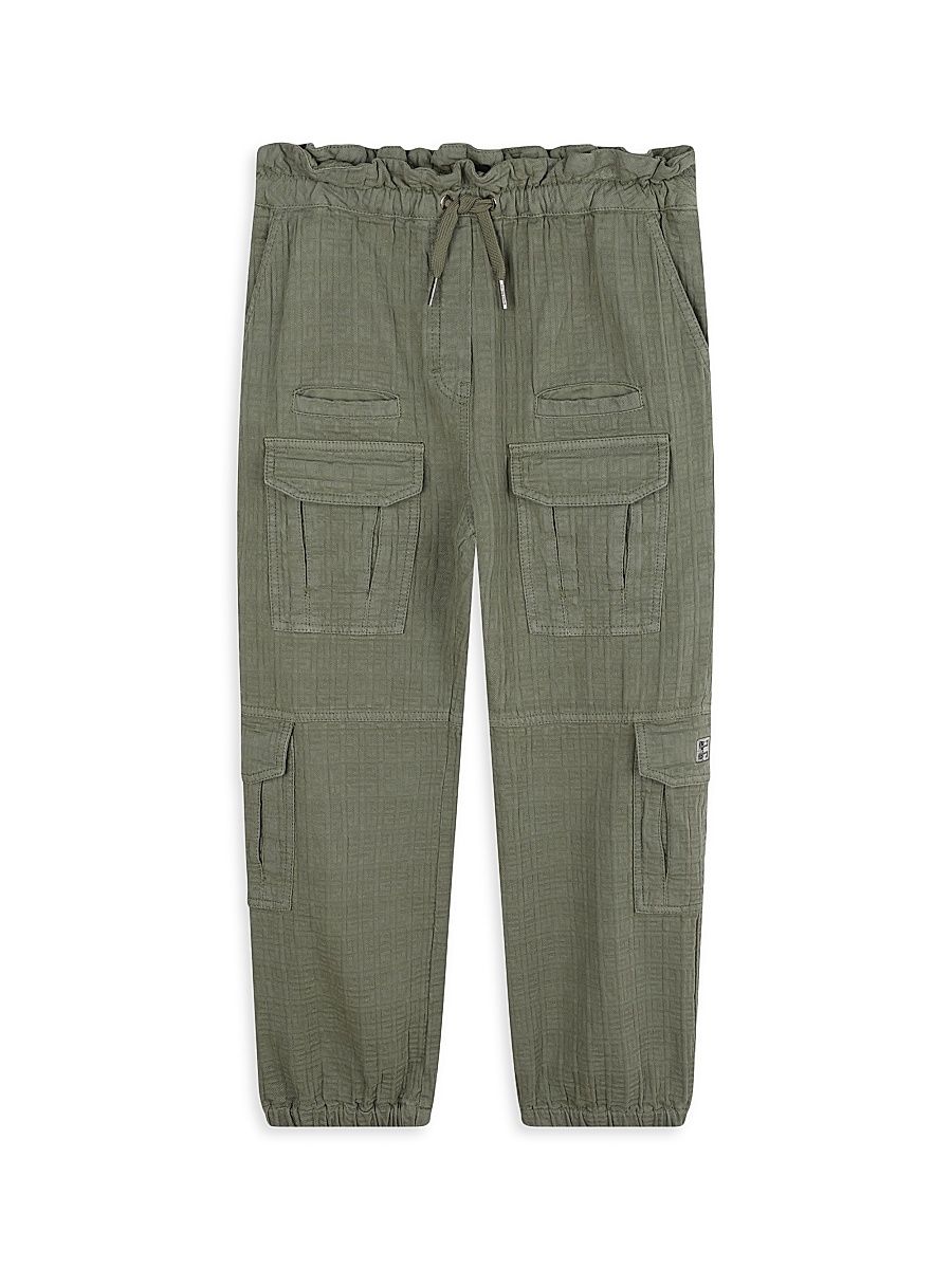 Little Girl's & Girl's 4G Jacquard Jogger Pants - Green - Size 8