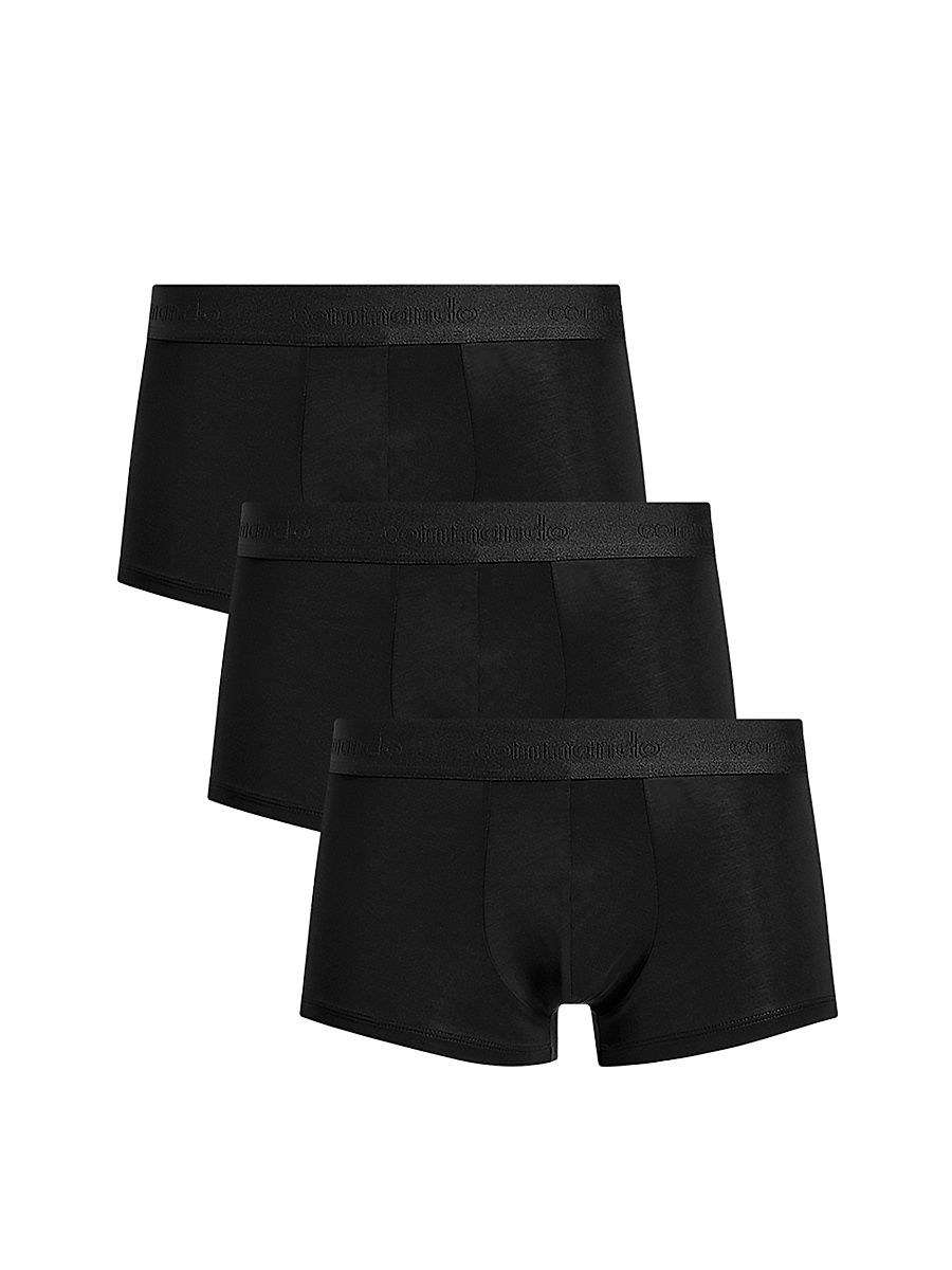 Men's Micro Modal Modern-Fit Trunk 3-Pack - Black - Size XXL