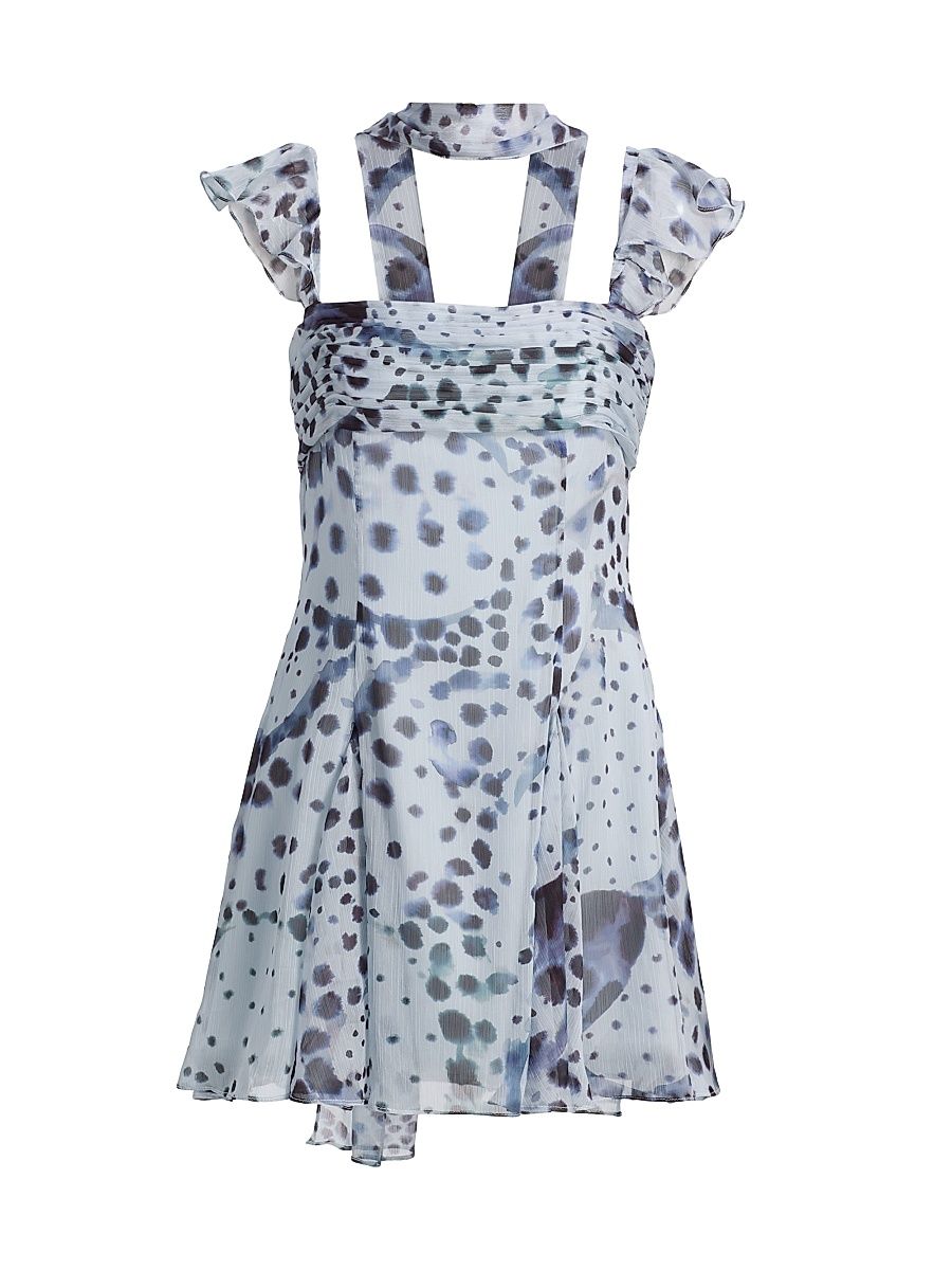 Women's Reverie Printed Minidress - Pearl Ray - Size 8