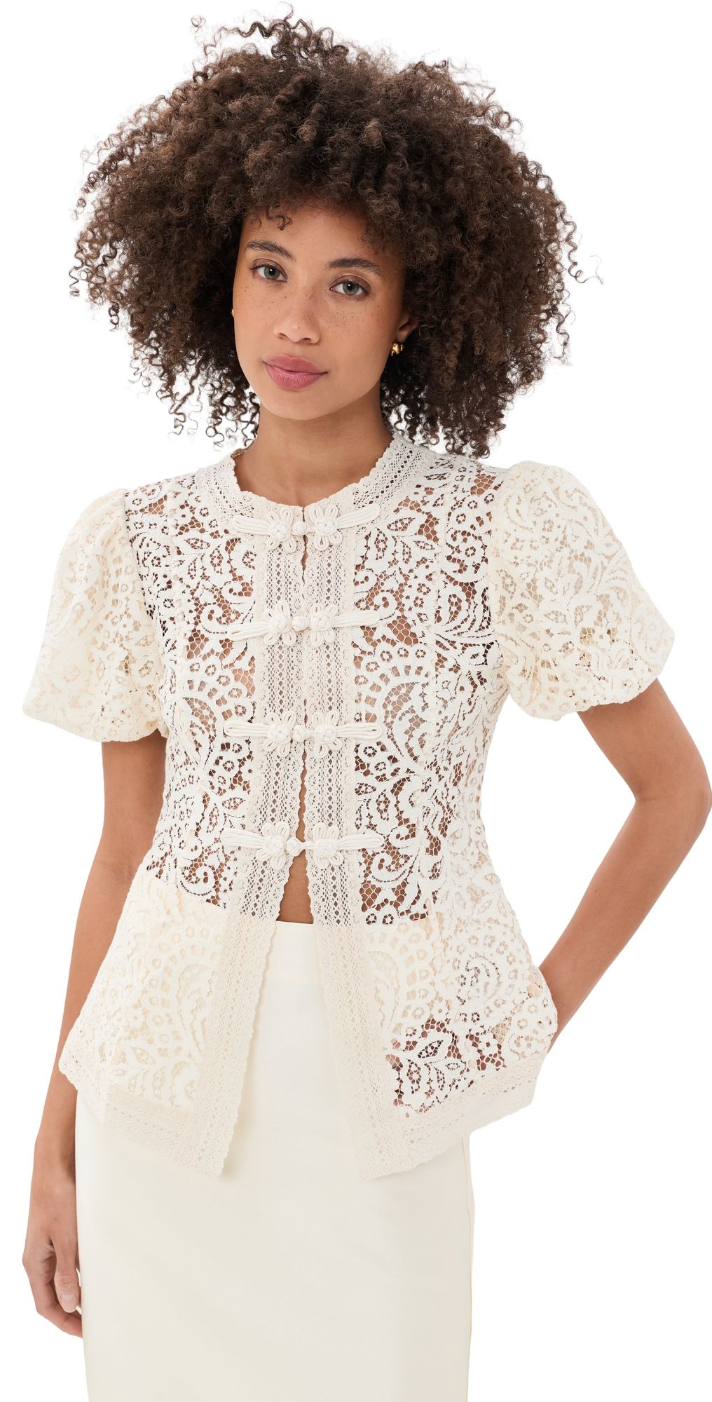 ROAME Augusta Lace Top Fleurette Lace M