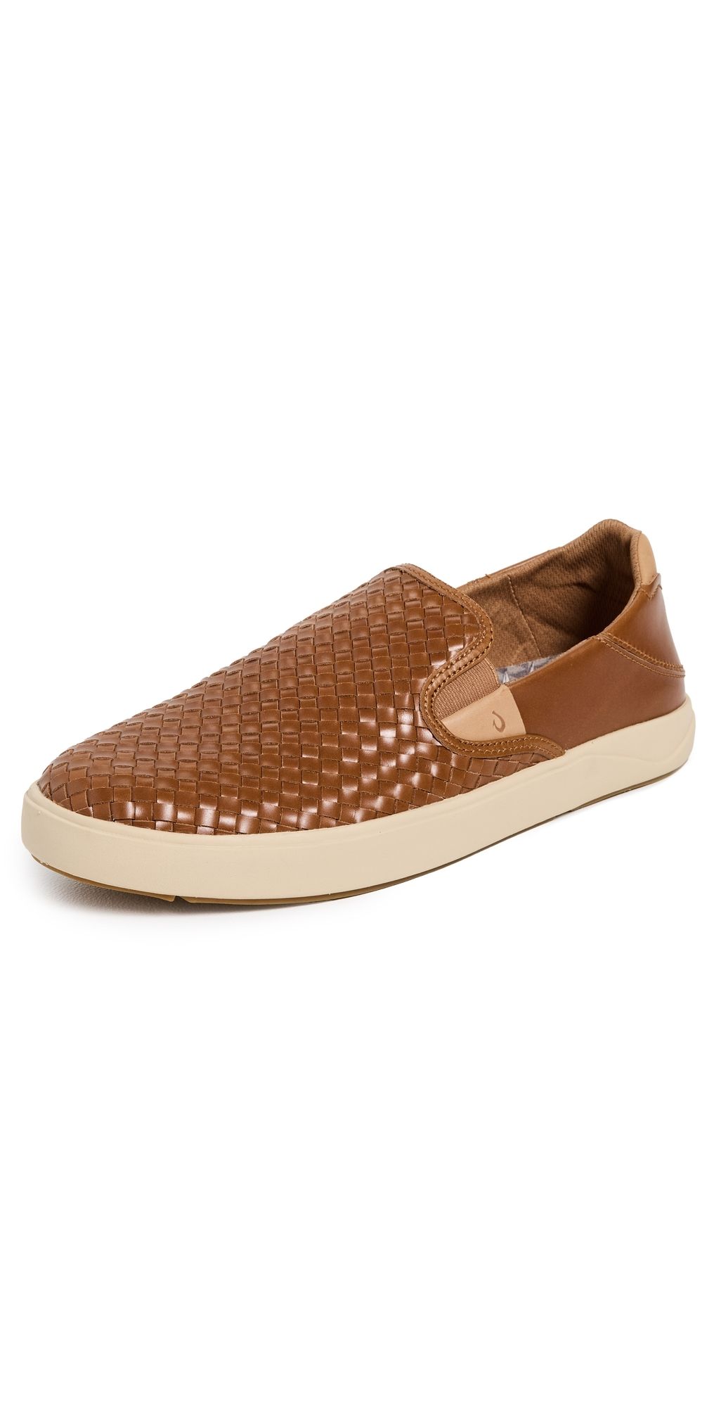 OluKai Lae'Ahi Lauhala Woven Leather Sneakers Fox 13