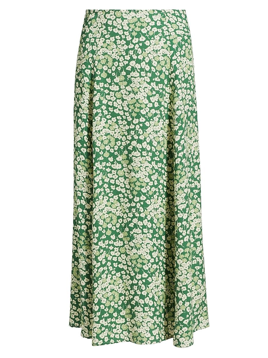 Women's Zoe Floral Crepe Skirt - Mento - Size 8