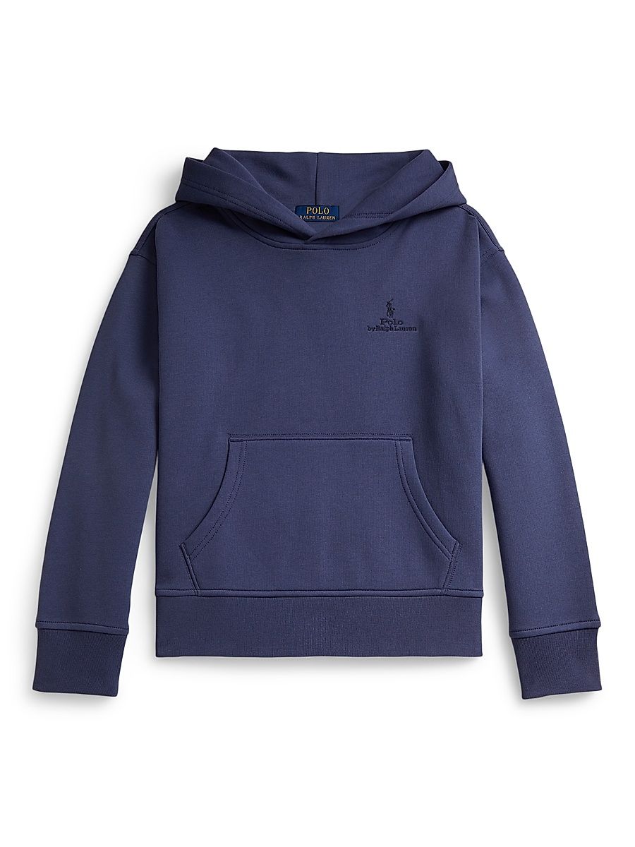 Little Boy's & Boy's Relaxed-Fit Logo Fleece Hoodie - Navy - Size 10