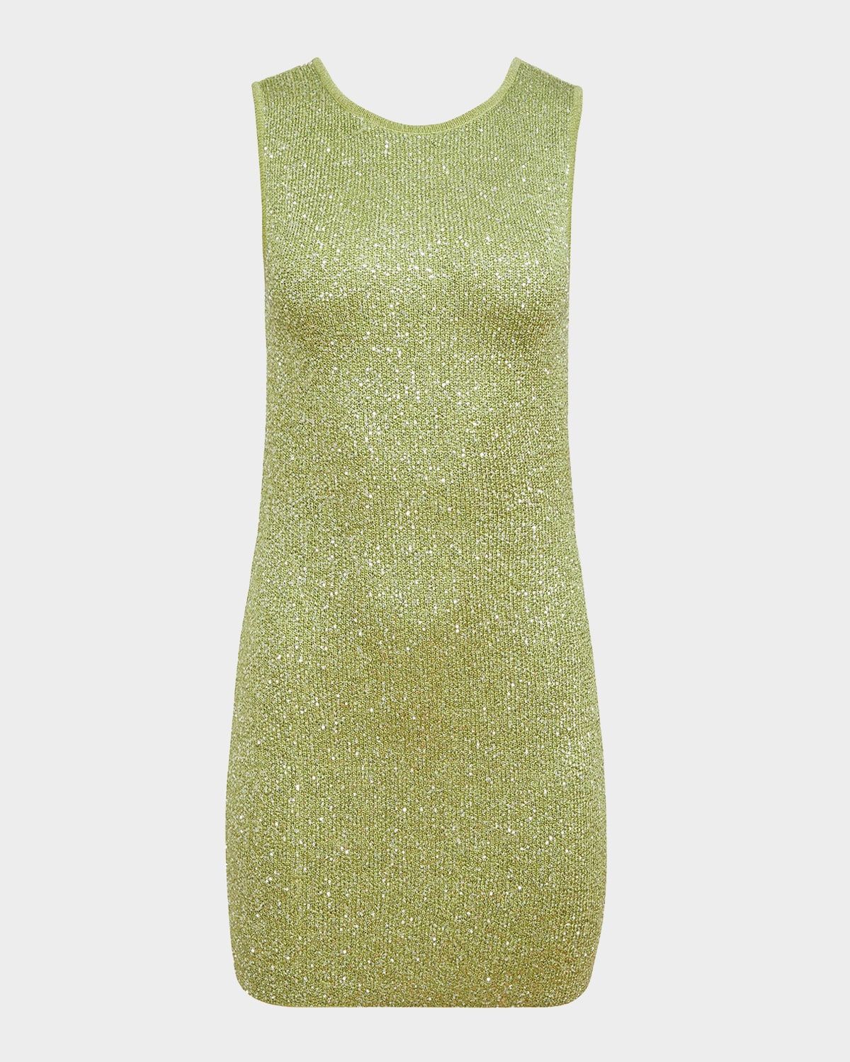 Alaina Sequined Knit Mini Dress
