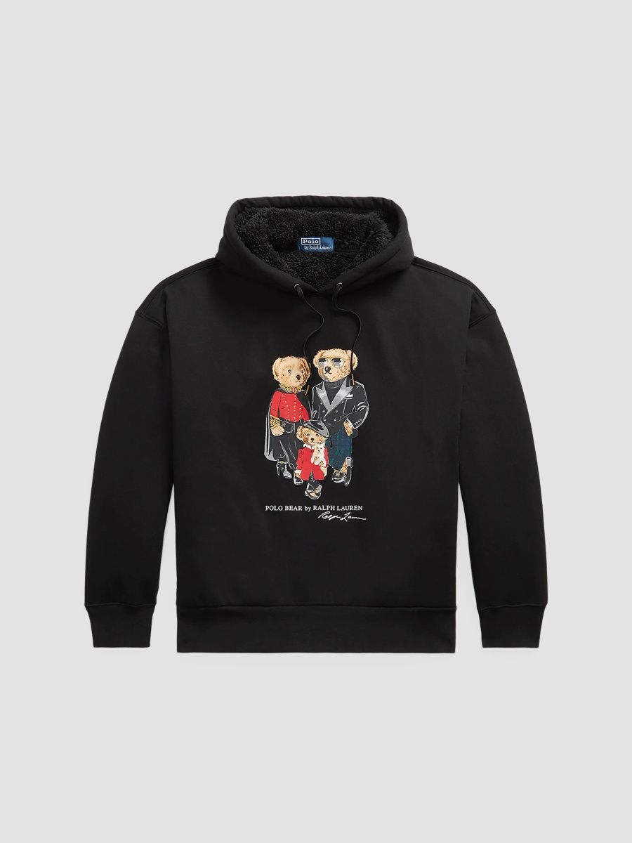 Polo Ralph Lauren Men's Polo Bears Cotton-Blend Fleece Hoodie - Polo Black - Size Medium