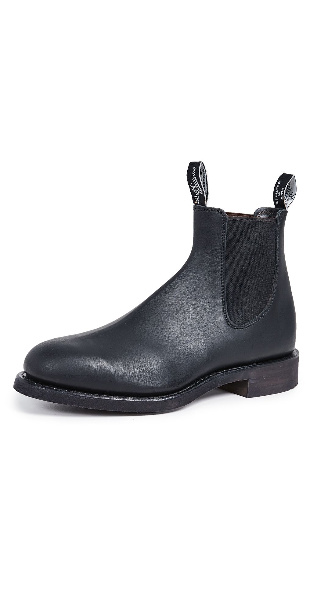 R. M. Williams Gardner Leather Chelsea Boots Black 9