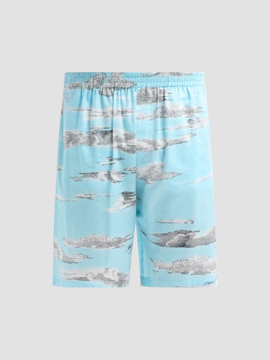 Moschino Men's Archive Clouds Cotton Shorts - Light Blue - Size 38