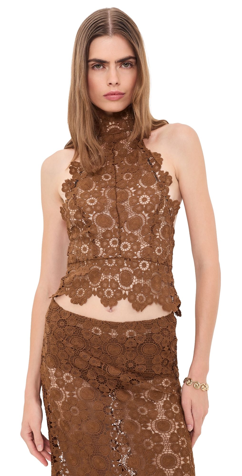Lioness Trophy Halter Top Espresso L