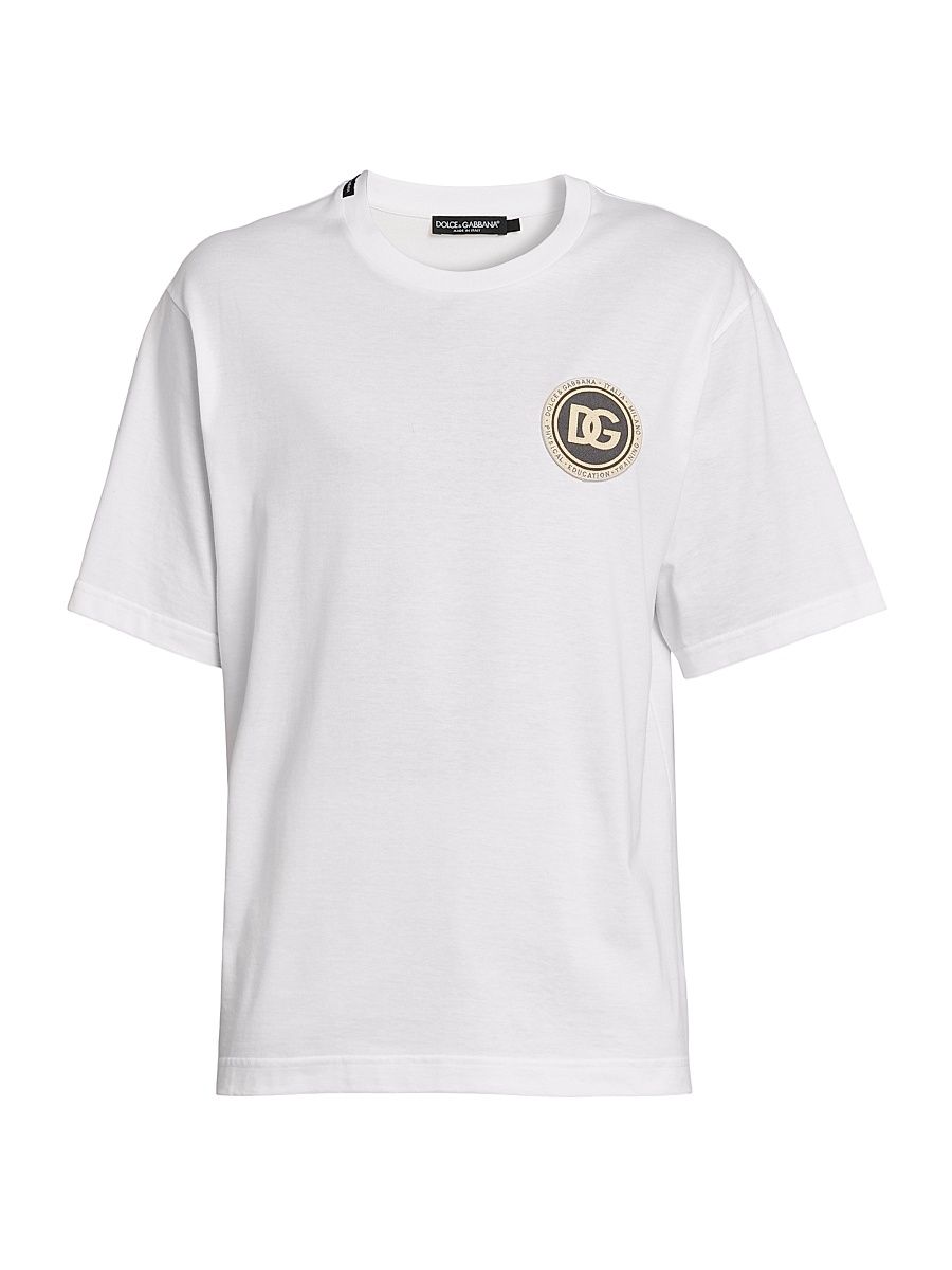 Men's Logo Cotton T-Shirt - Bianco Ottico - Size 46