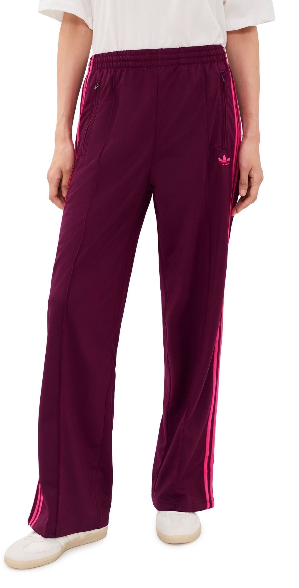 adidas Firebird Loose Track Pants Maroon/Power Pink M