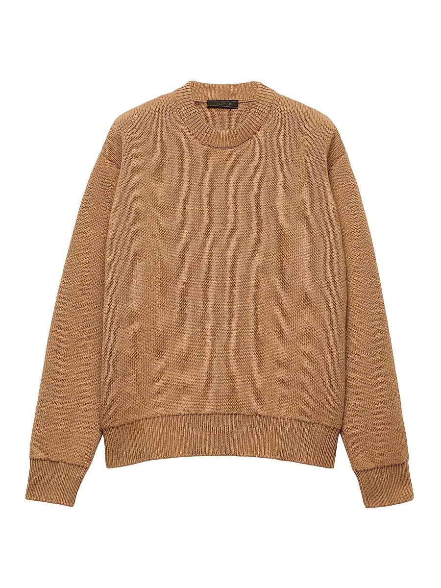 Men's Cashmere Crewneck Sweater - Brown - Size 44