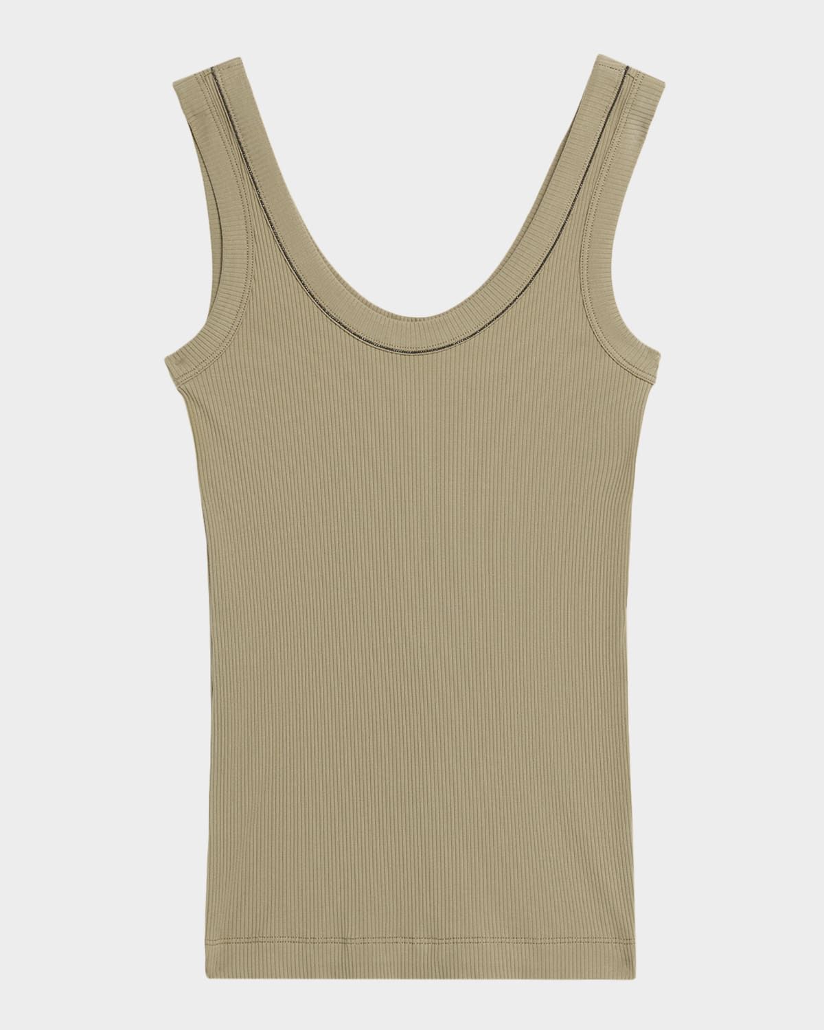 Monili Scoop-Neck Cotton-Stretch Tank Top