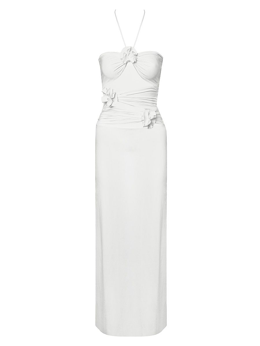 Women's Veranera Cut-Out Halter Maxi Dress - Off White