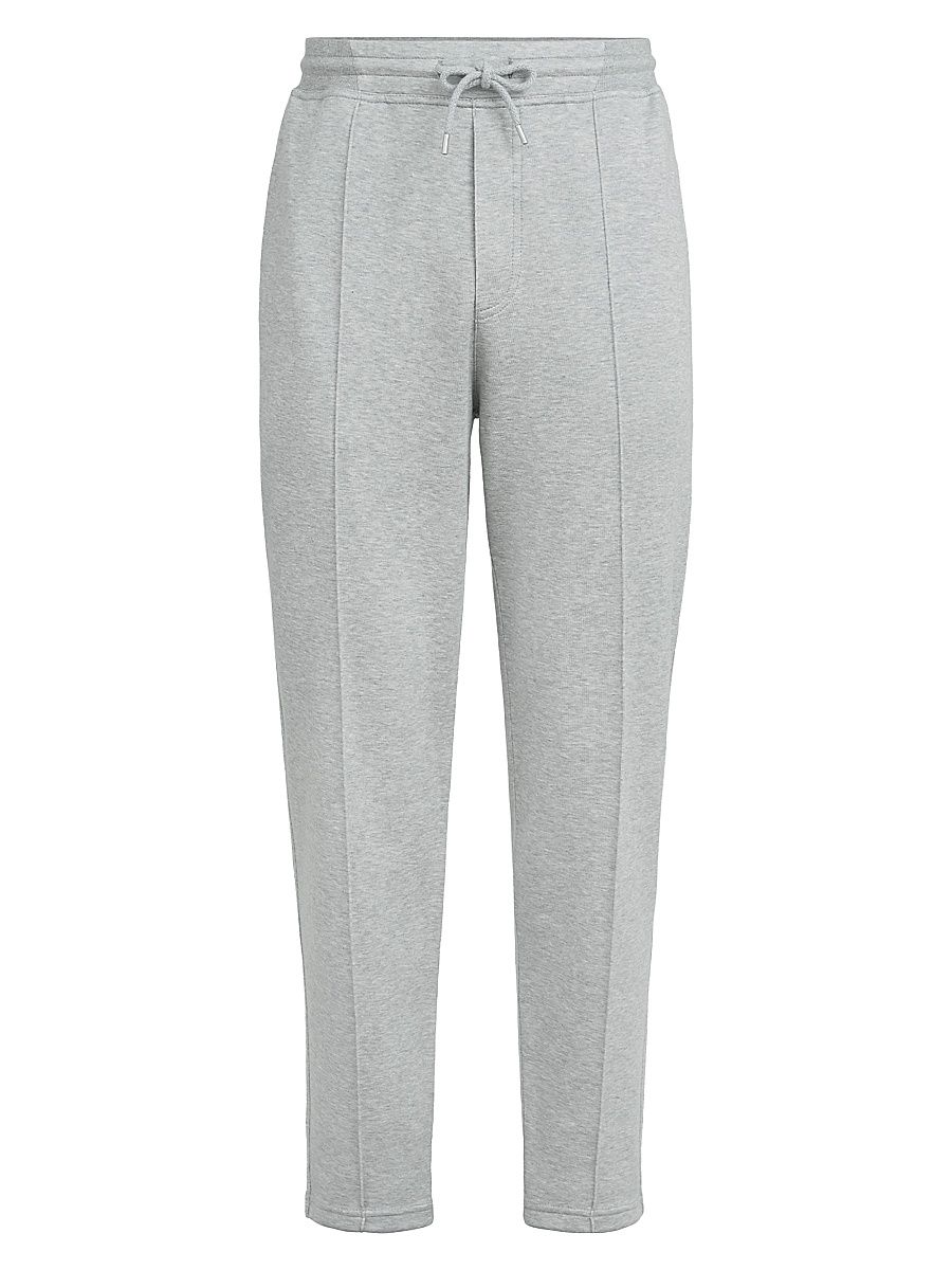 Men's Cotton, Cashmere and Silk French Terry Double Cloth Trousers - Medium Grey - Size XXXL