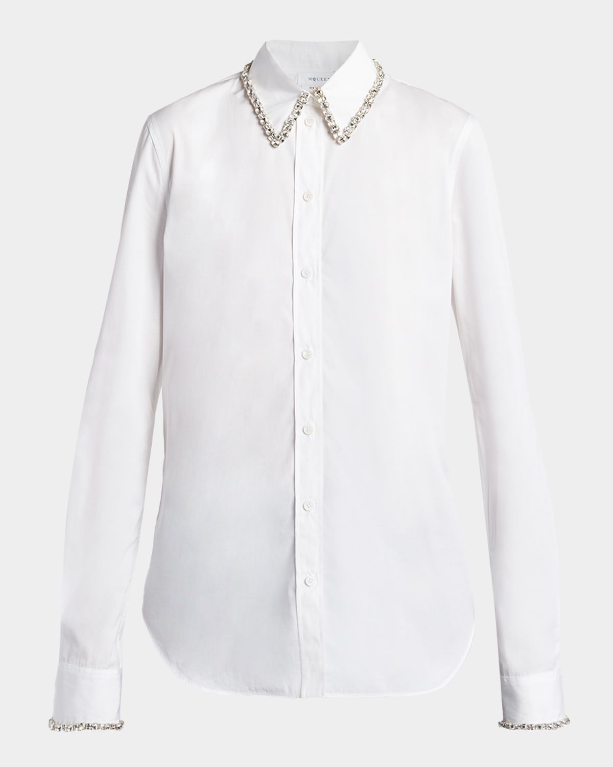 Crystal Collar Slim Button-Down Shirt